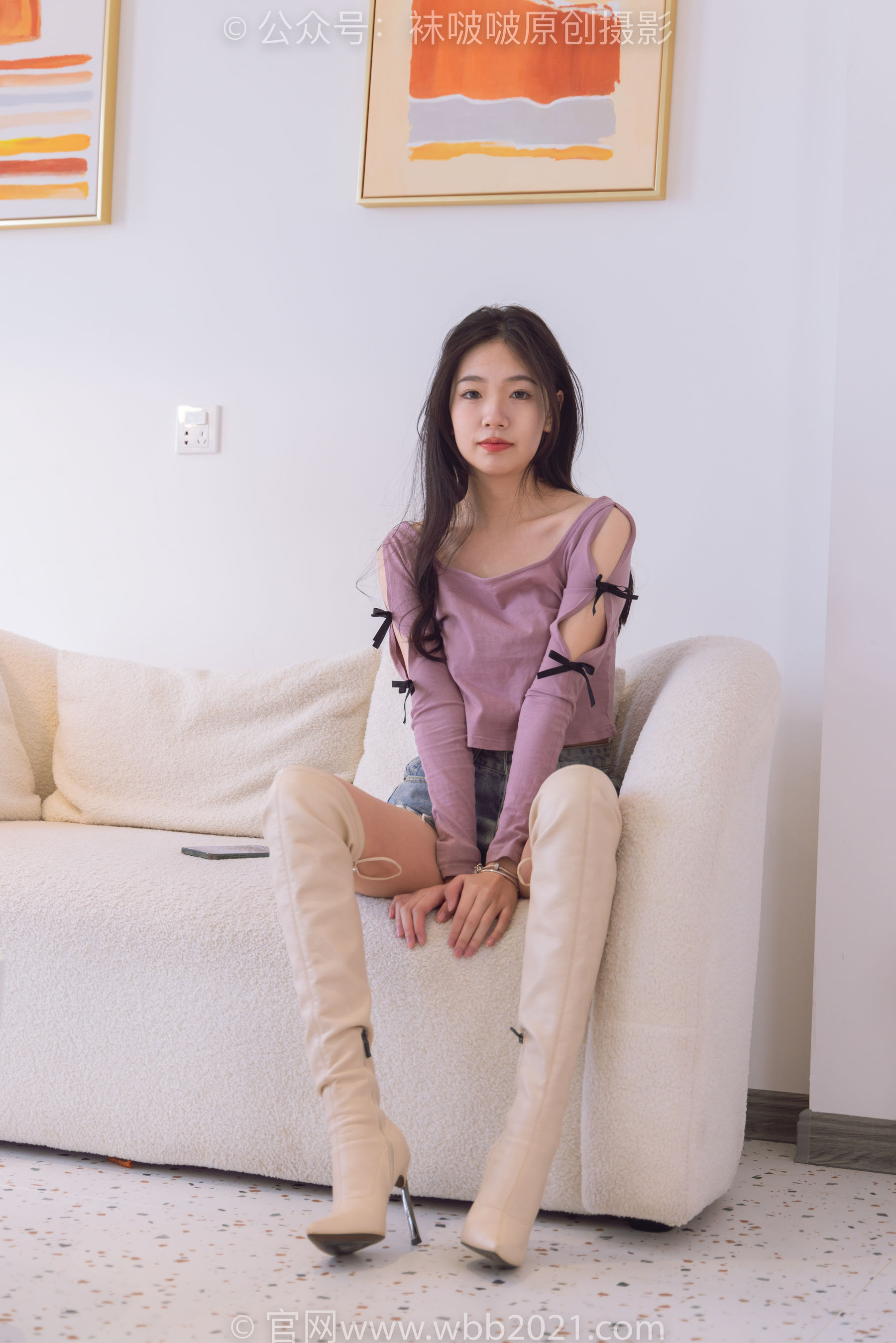 BoBoSocks袜啵啵 No.465 小甜豆 -长靴、白棉袜、裸足/(140P)