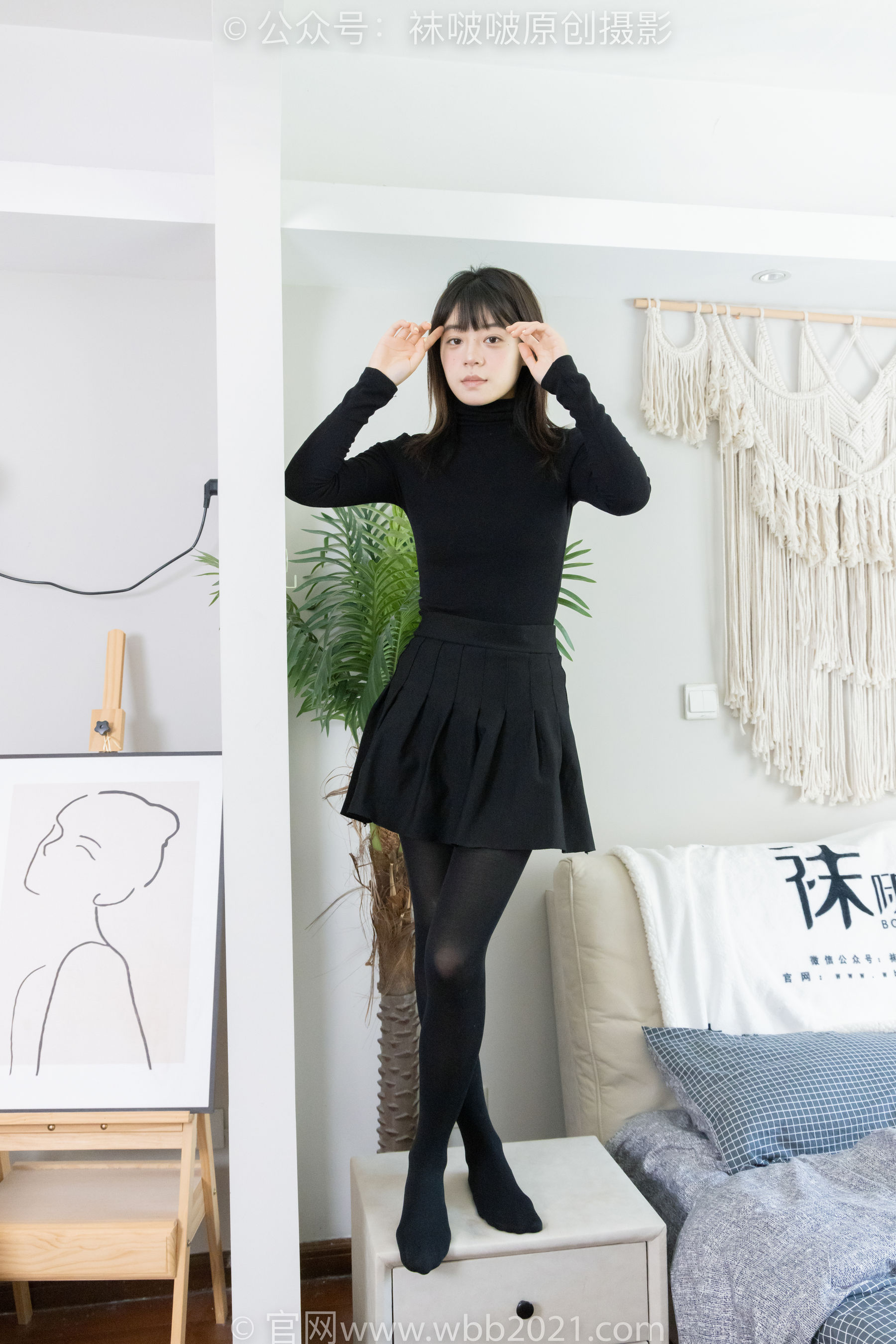 BoBoSocks袜啵啵 No.466 糯米 - 皮鞋、厚黑丝/(140P)