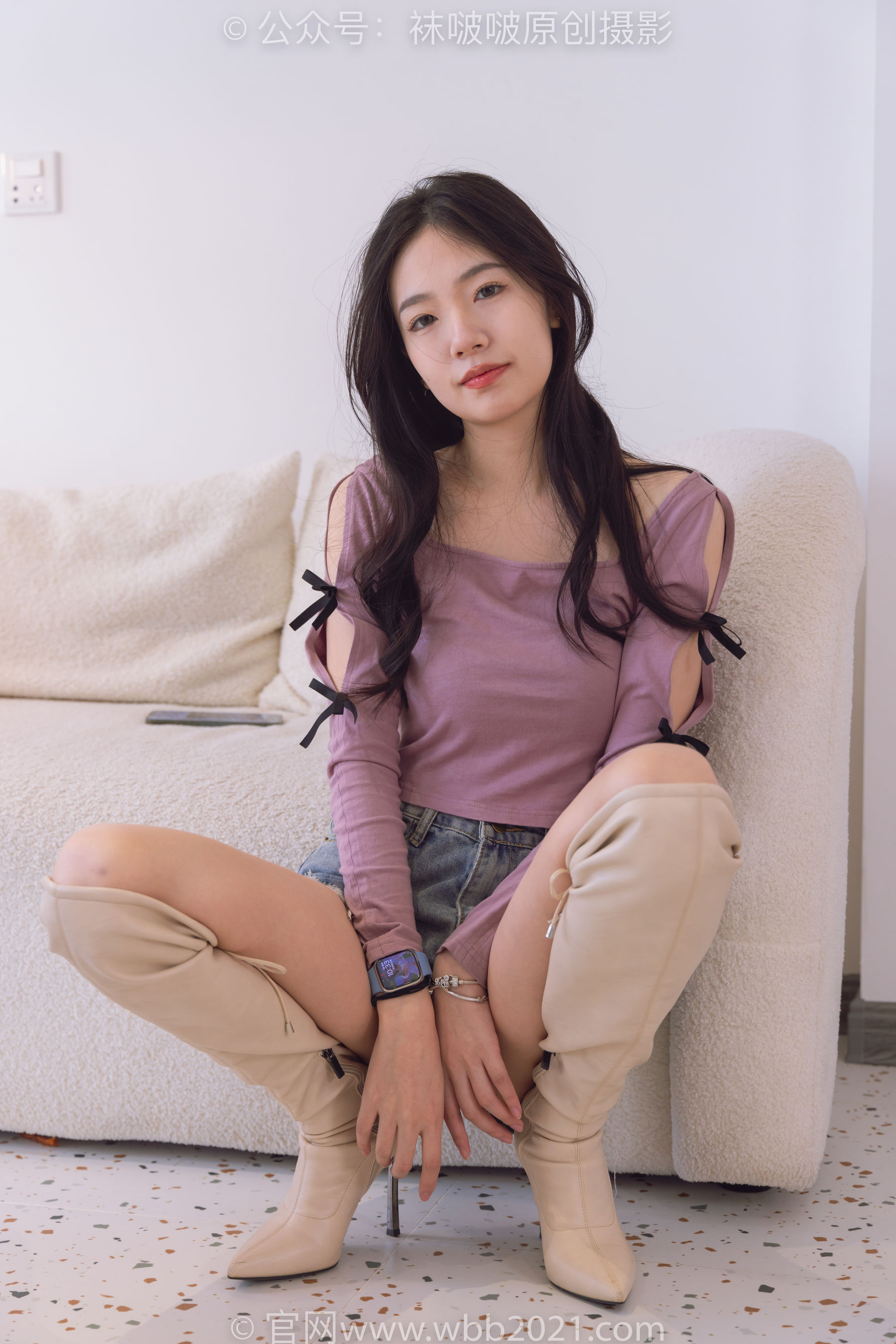BoBoSocks袜啵啵 No.465 小甜豆 -长靴、白棉袜、裸足/(140P)