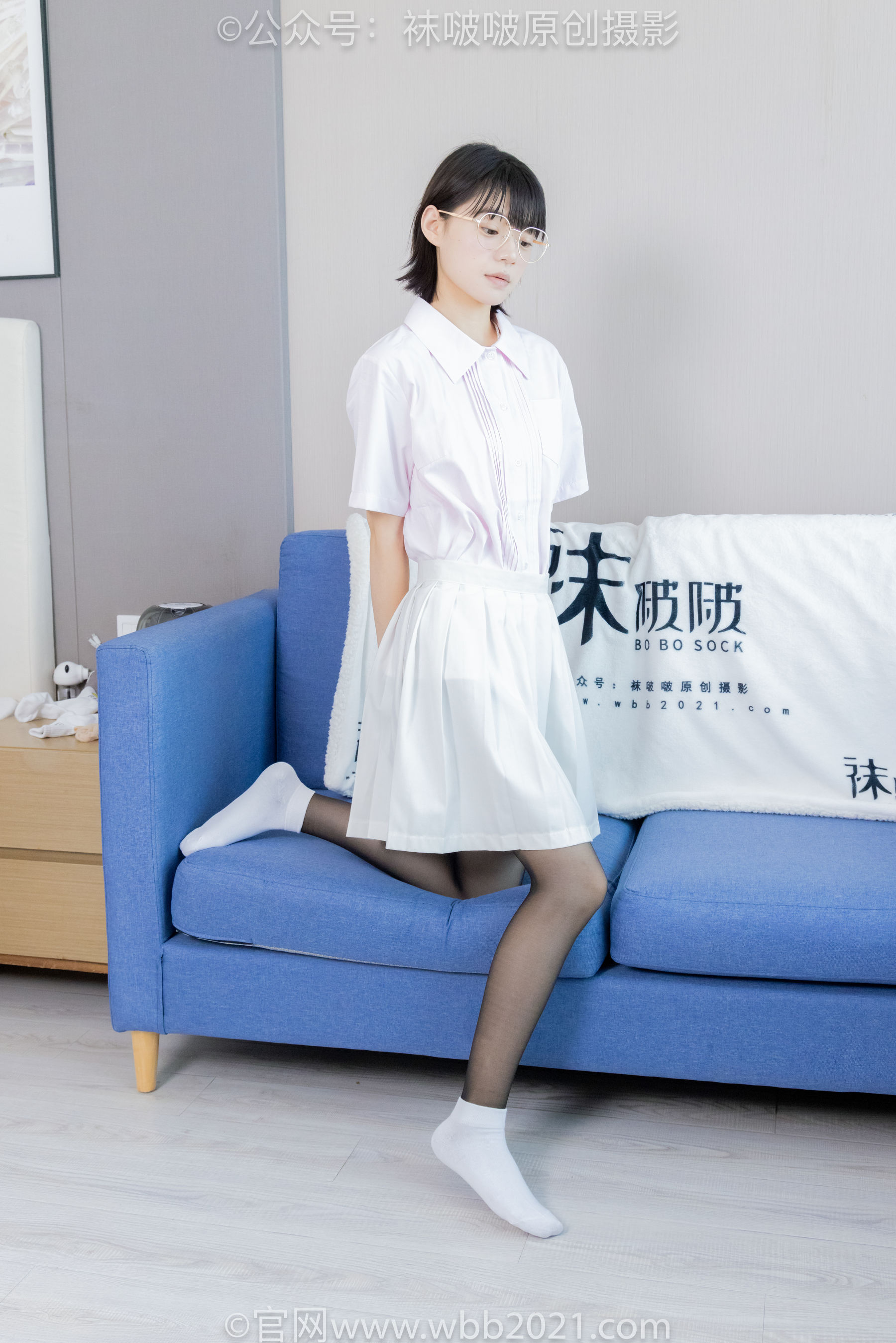 BoBoSocks袜啵啵 No.449 糯米 运动鞋、白棉袜、黑丝/(148P)