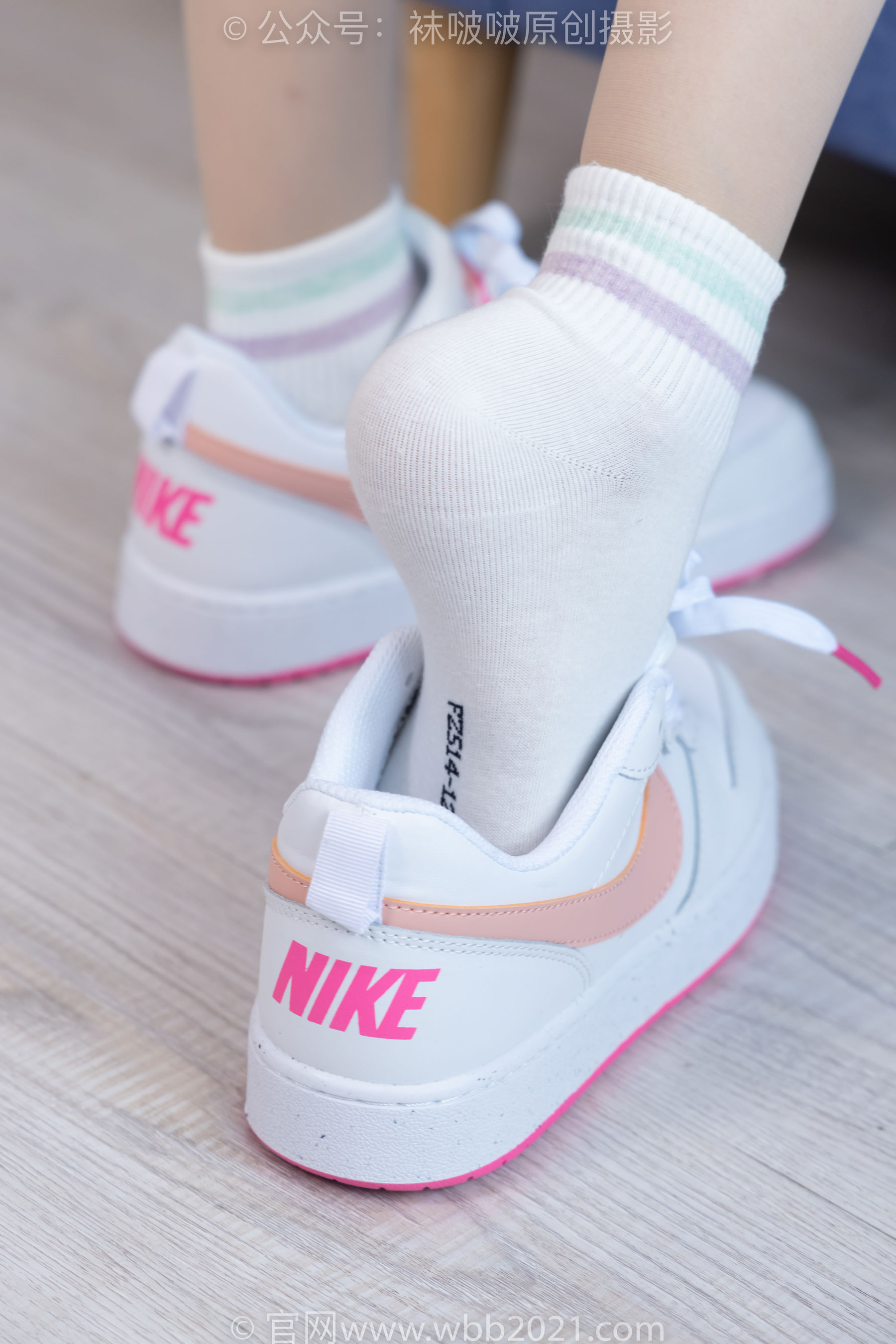 BoBoSocks袜啵啵 No.454 稚予 -白棉袜、肉丝、板鞋/(150P)