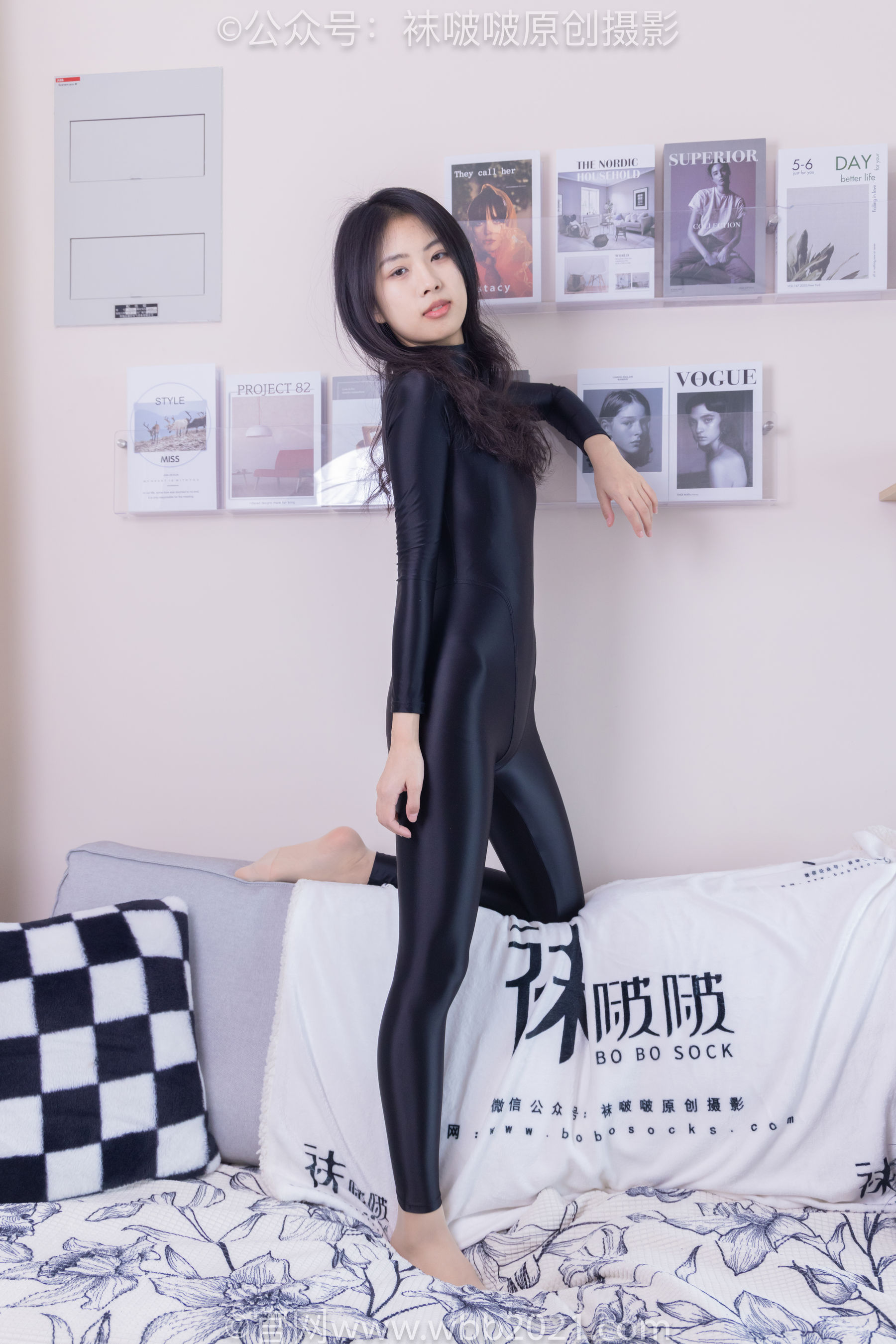 BoBoSocks袜啵啵 No.448 奶油 高跟长靴、肉丝、连体泳衣裤里丝/(209P)