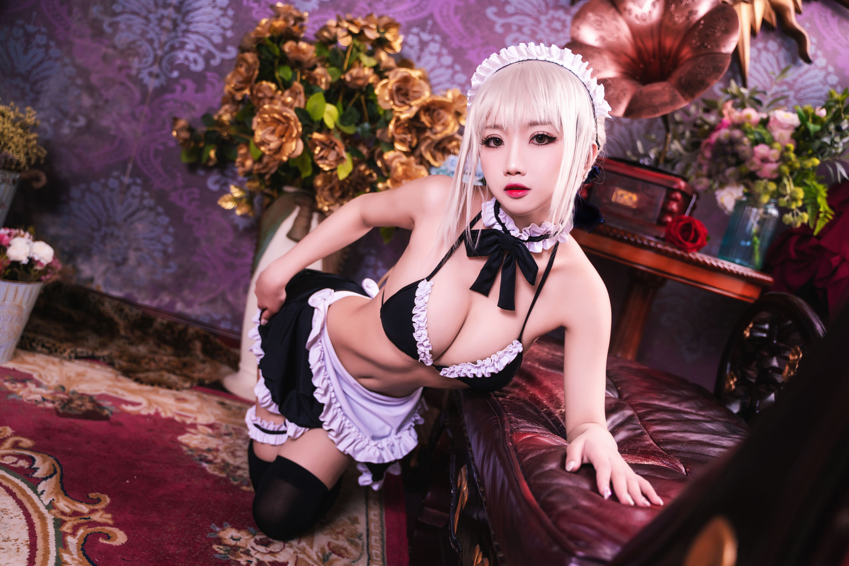 白嫩美少女 鬼畜瑶 - 黑呆女仆 (不知火舞)/(26P)