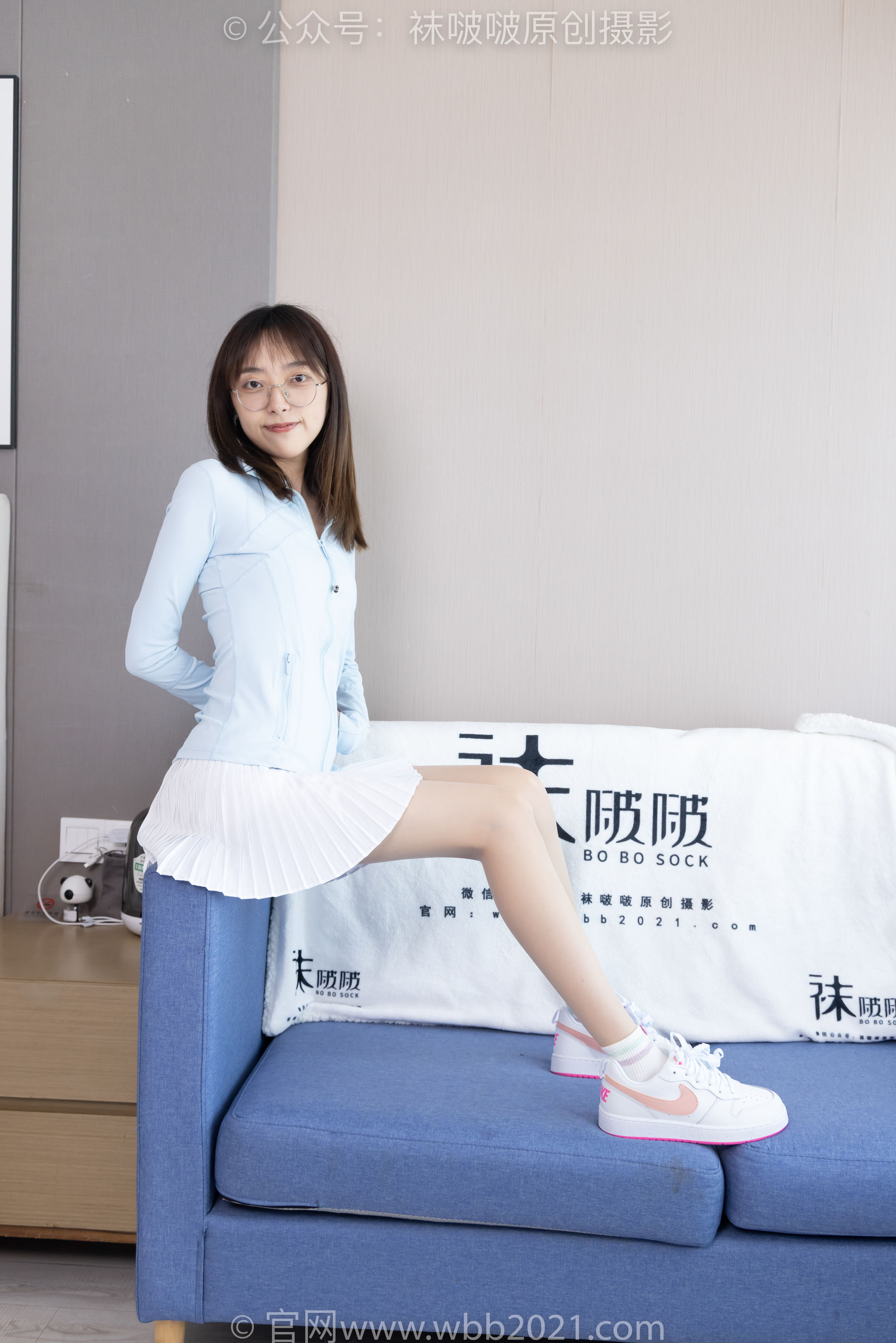 BoBoSocks袜啵啵 No.454 稚予 -白棉袜、肉丝、板鞋/(150P)