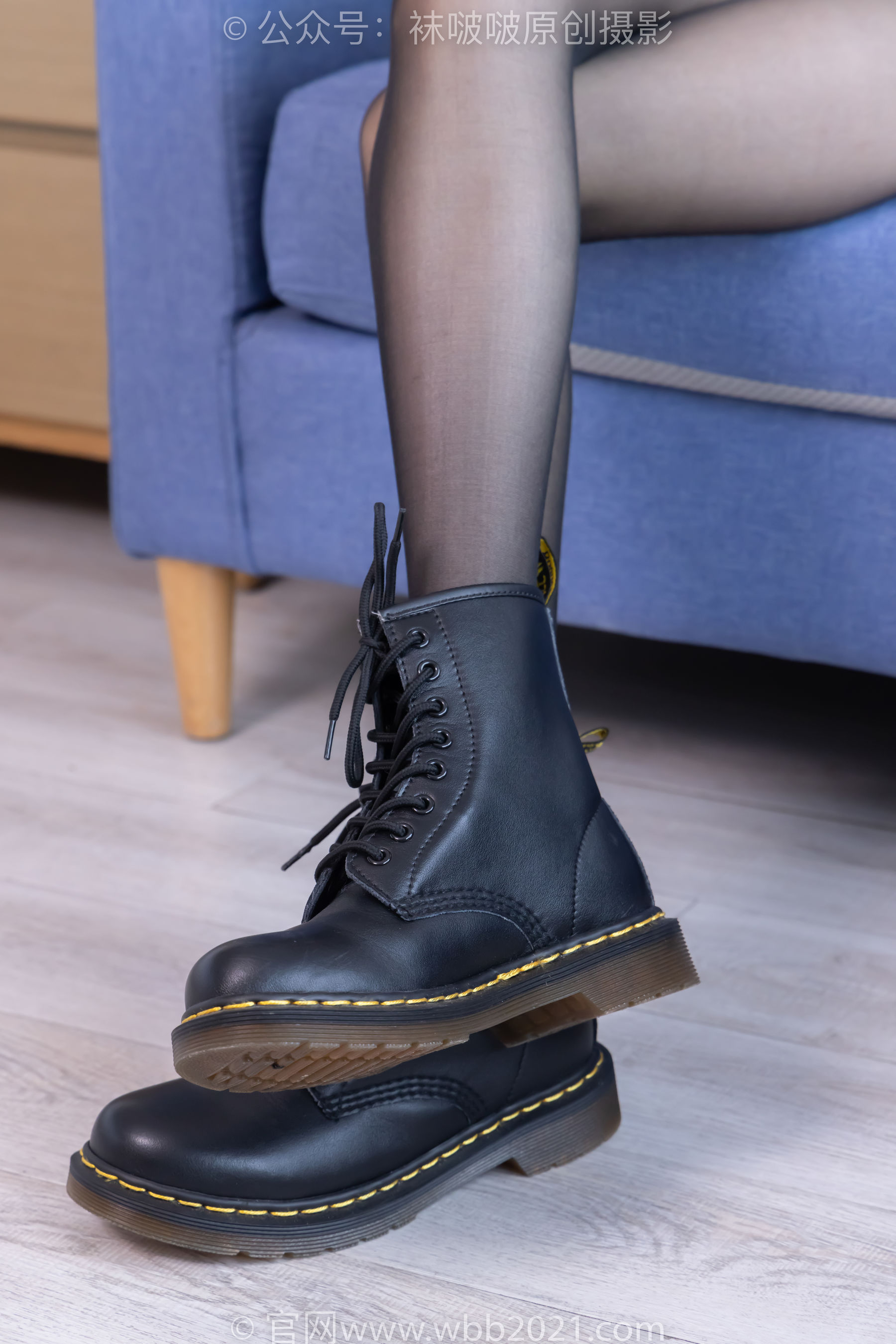 BoBoSocks袜啵啵 No.445 稚予 长靴、马丁短靴、黑丝、白棉袜/(145P)