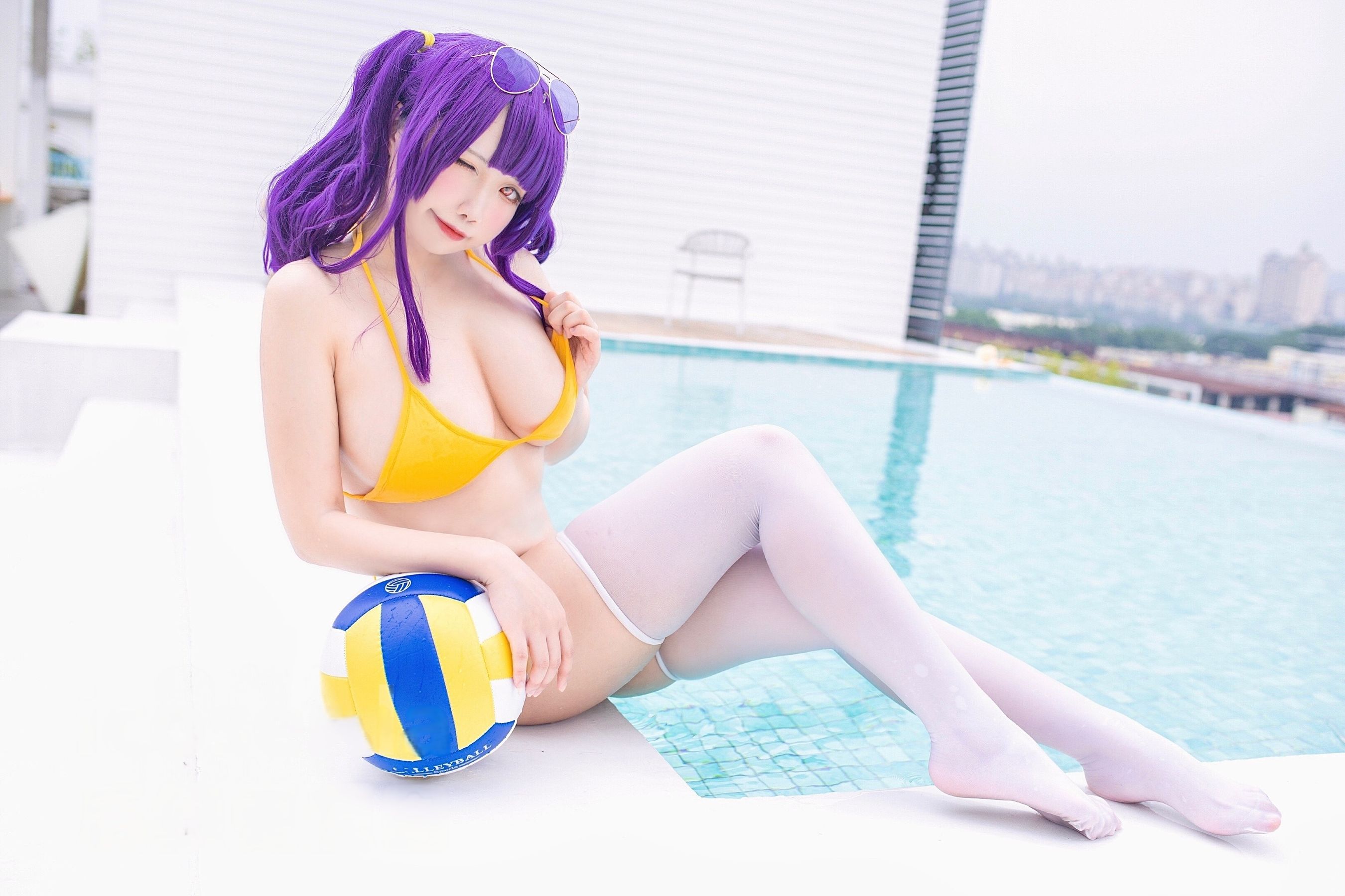 贞子蜜桃 - 碧蓝航线 波拉泳装/(23P)