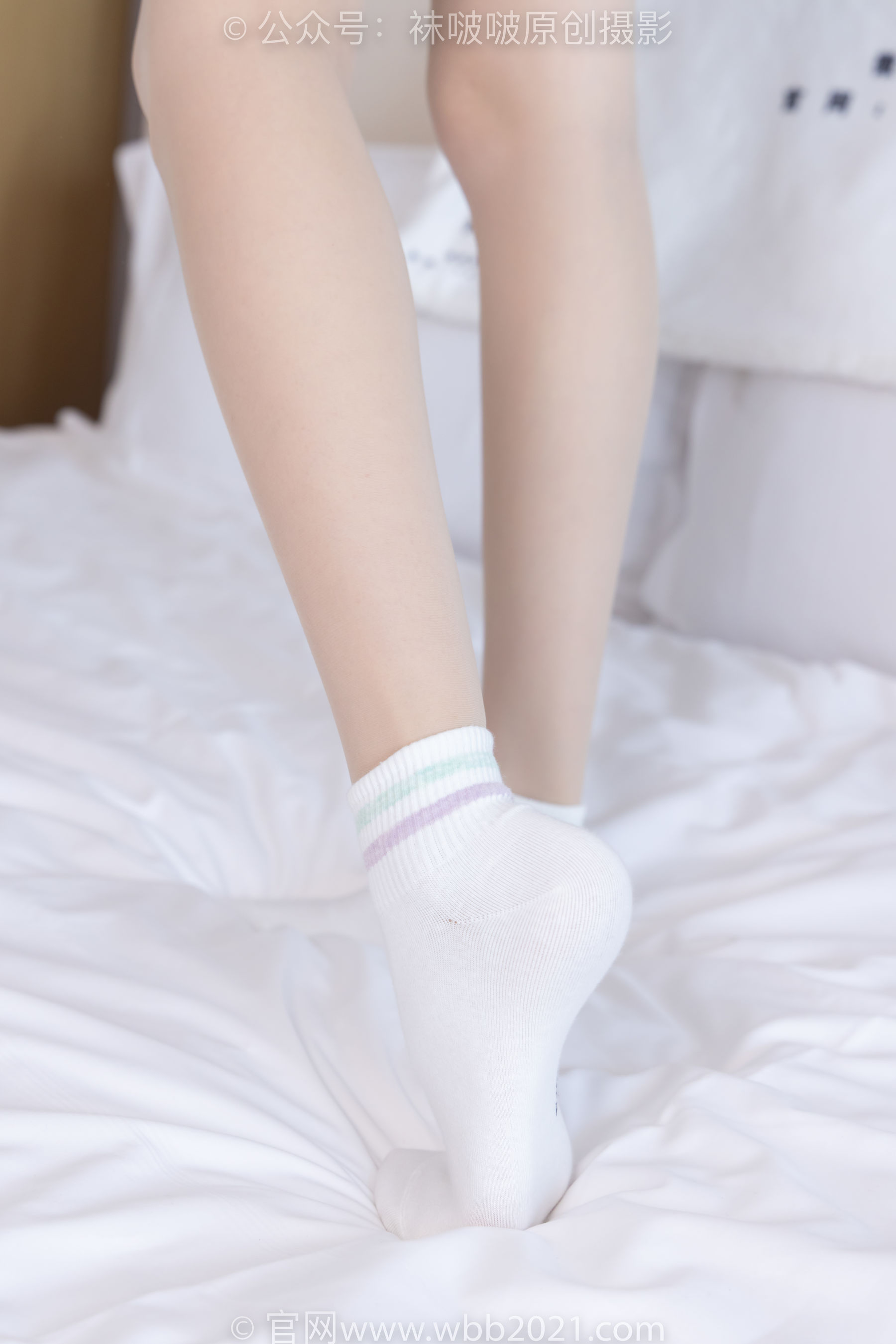 BoBoSocks袜啵啵 No.454 稚予 -白棉袜、肉丝、板鞋/(150P)
