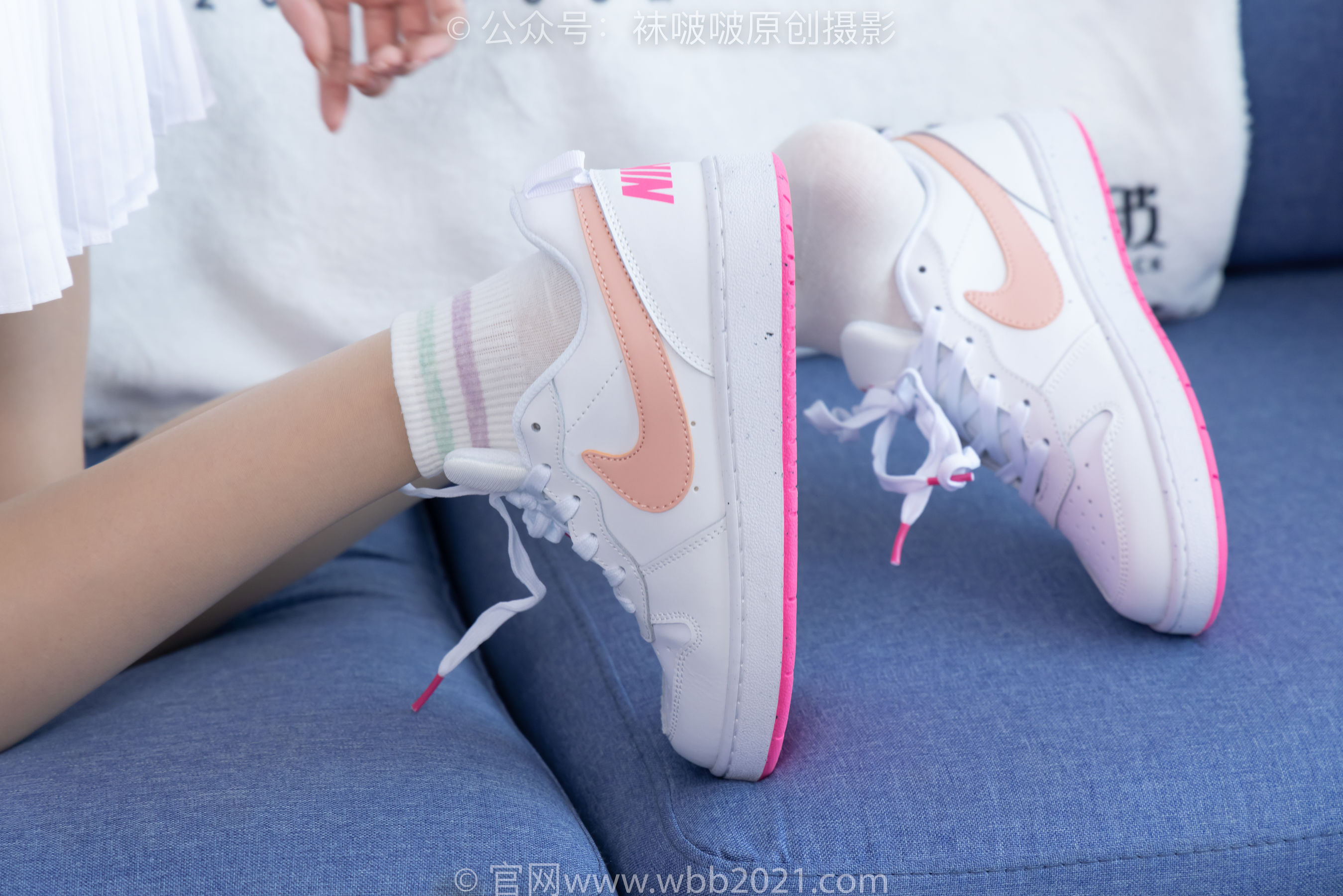 BoBoSocks袜啵啵 No.454 稚予 -白棉袜、肉丝、板鞋/(150P)