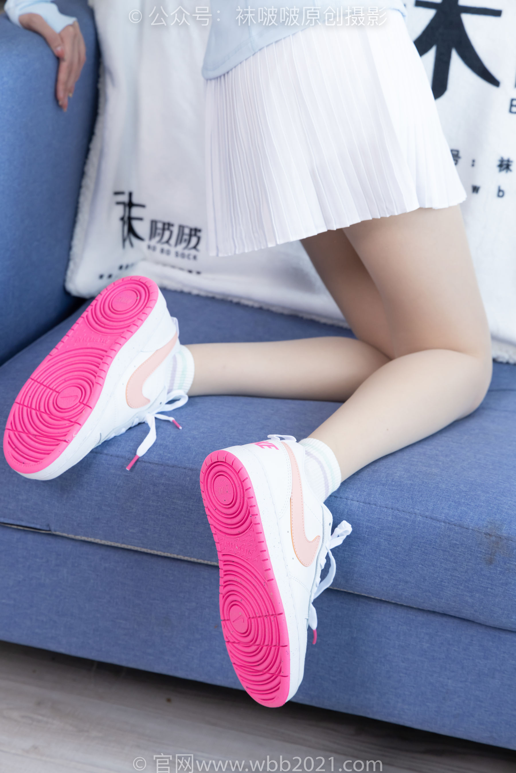 BoBoSocks袜啵啵 No.454 稚予 -白棉袜、肉丝、板鞋/(150P)