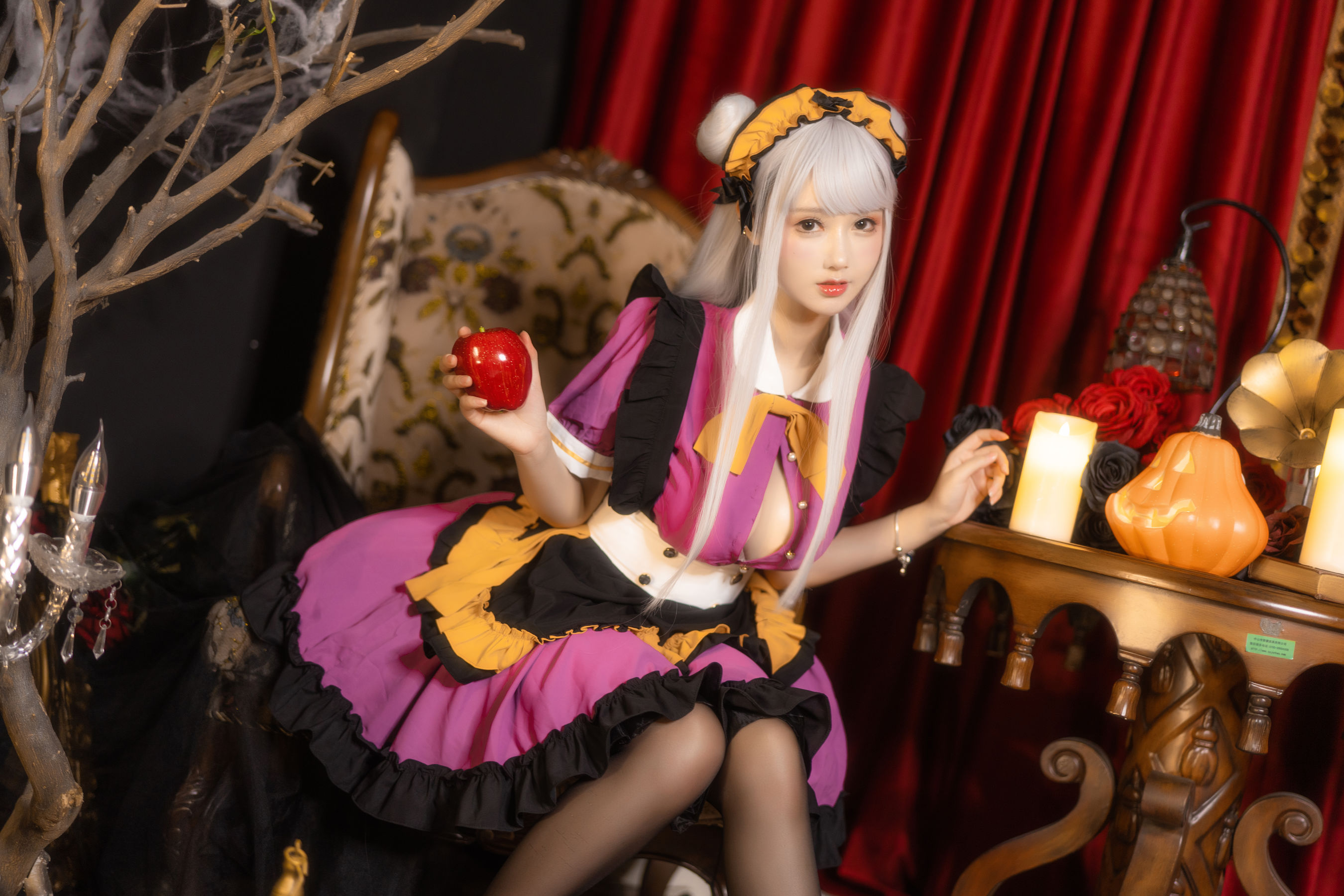 羽生三未 图集 - 万圣黑丝女仆/(37P)