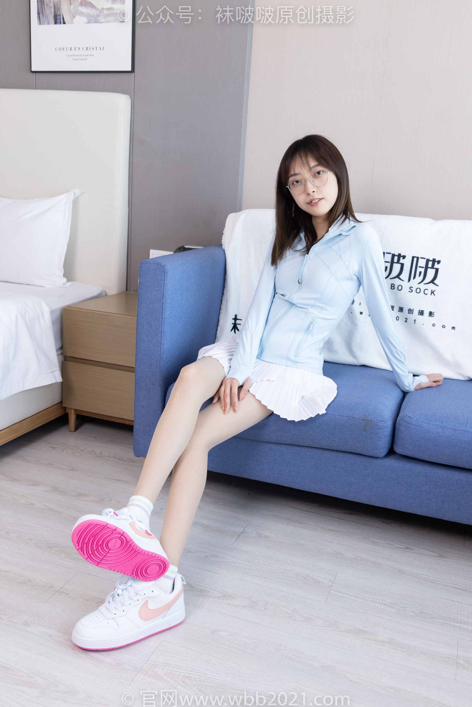 BoBoSocks袜啵啵 No.454 稚予 -白棉袜、肉丝、板鞋/(150P)