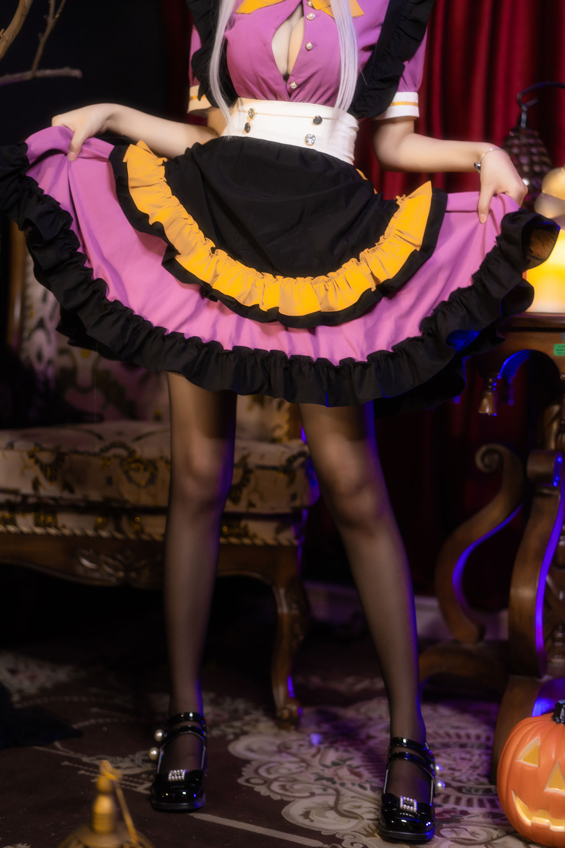 羽生三未 图集 - 万圣黑丝女仆/(37P)