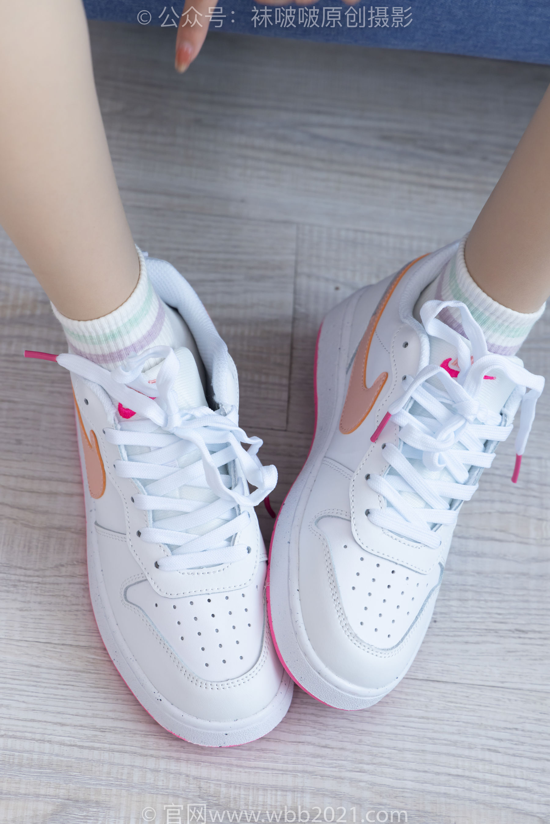 BoBoSocks袜啵啵 No.454 稚予 -白棉袜、肉丝、板鞋/(150P)