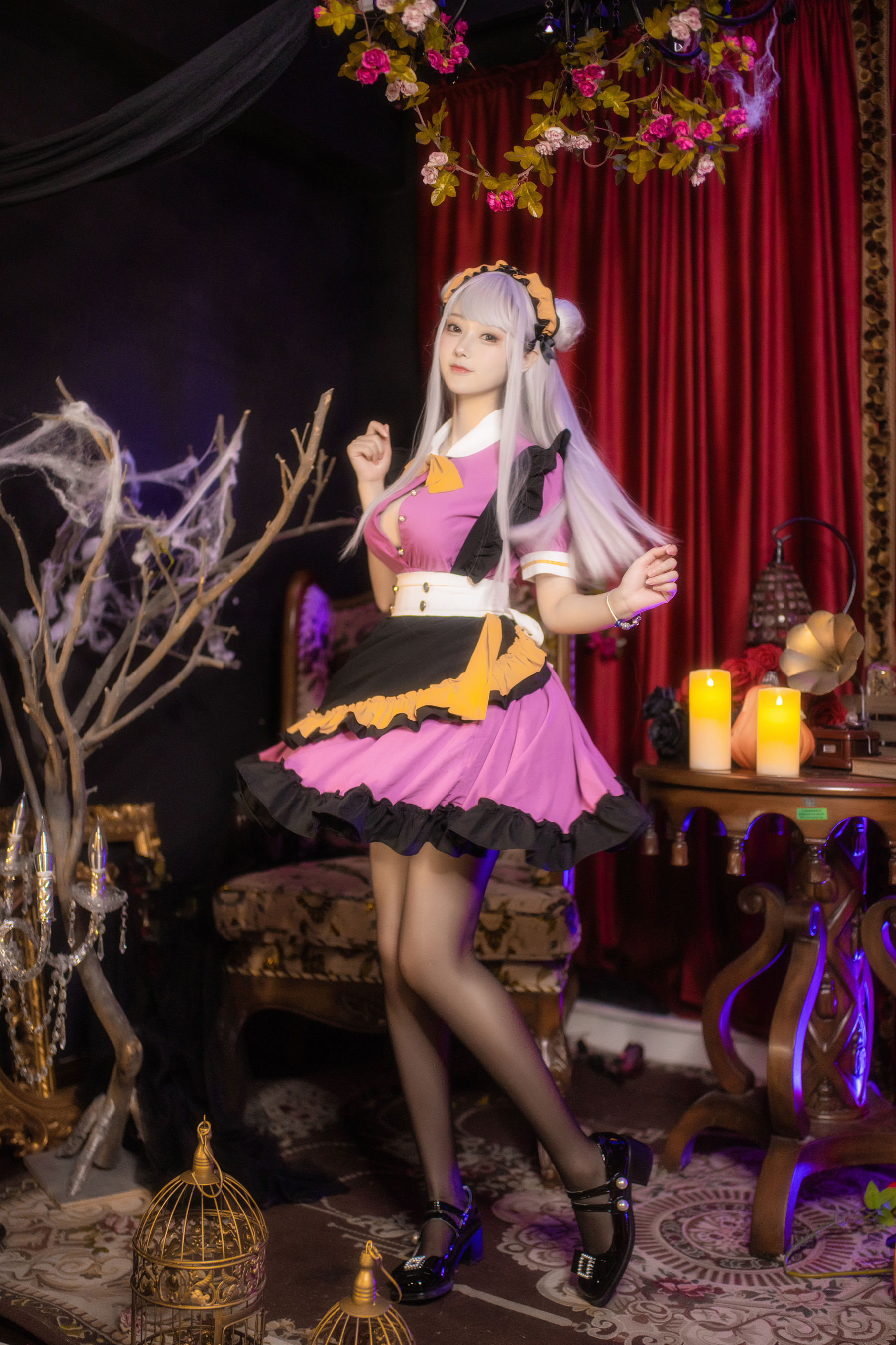 羽生三未 图集 - 万圣黑丝女仆/(37P)