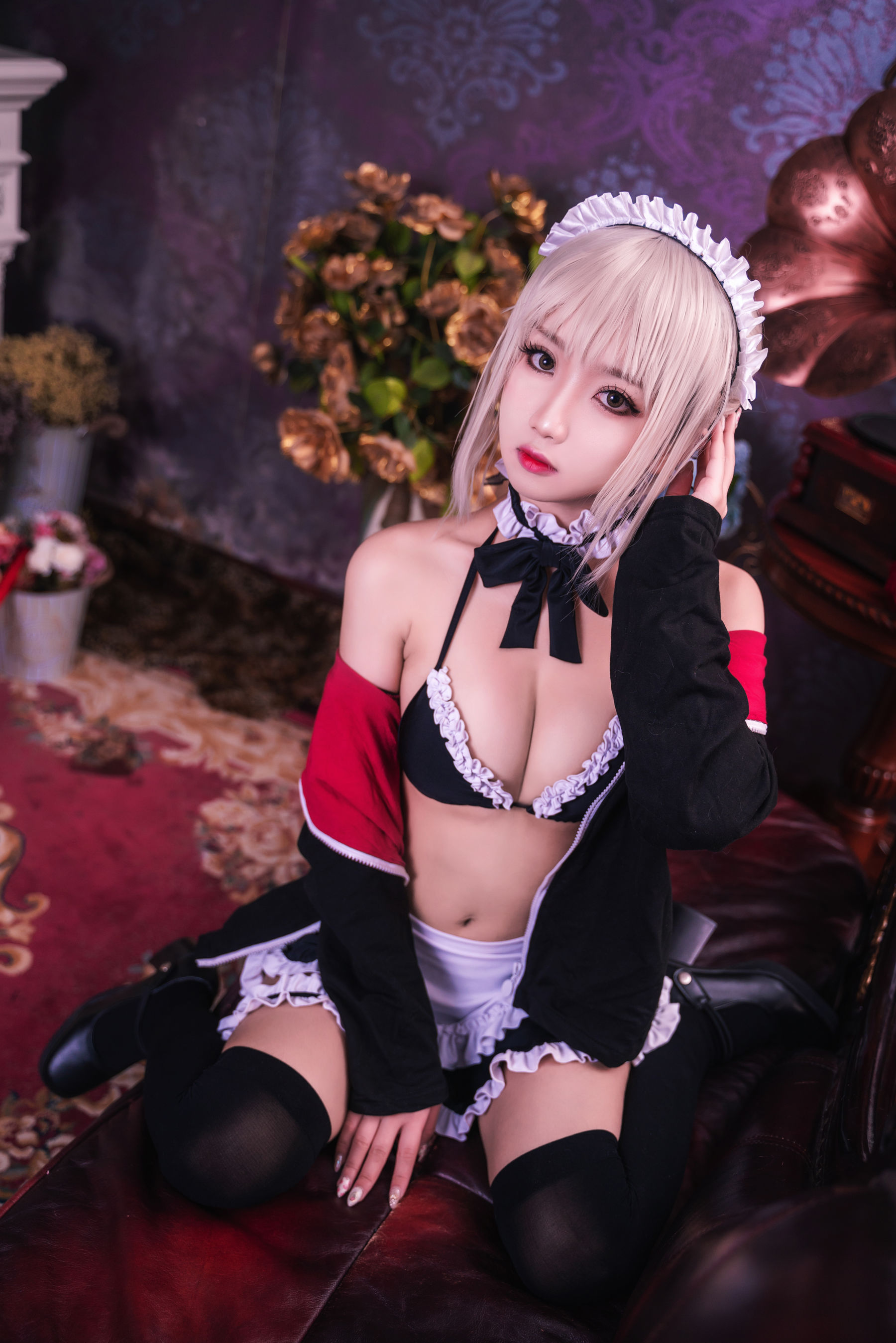 白嫩美少女 鬼畜瑶 - 黑呆女仆 (不知火舞)/(26P)