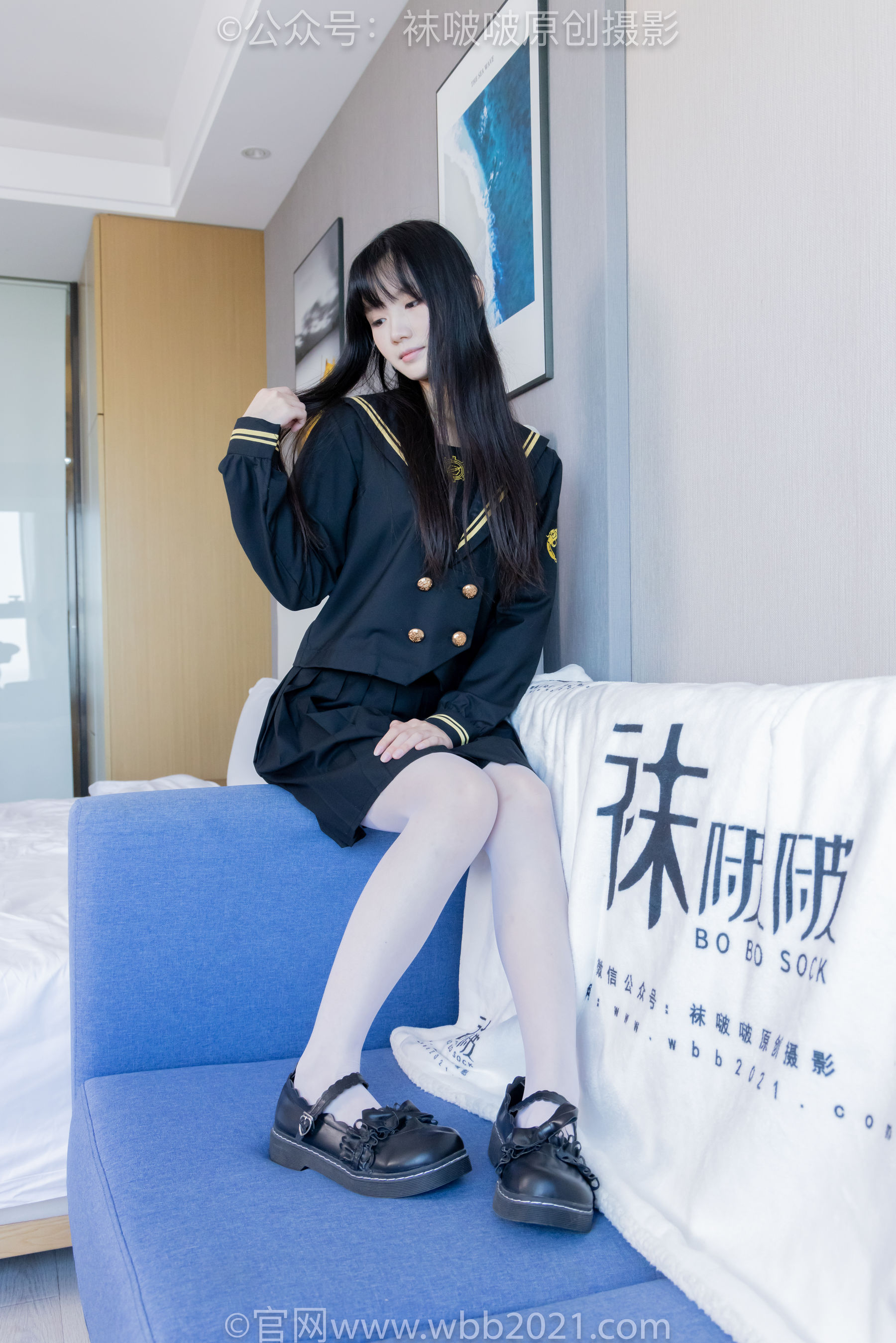 BoBoSocks袜啵啵 No.450 甜甜圈 皮鞋、白丝、裸足、裸足印泥踩脚印剧情/(142P)