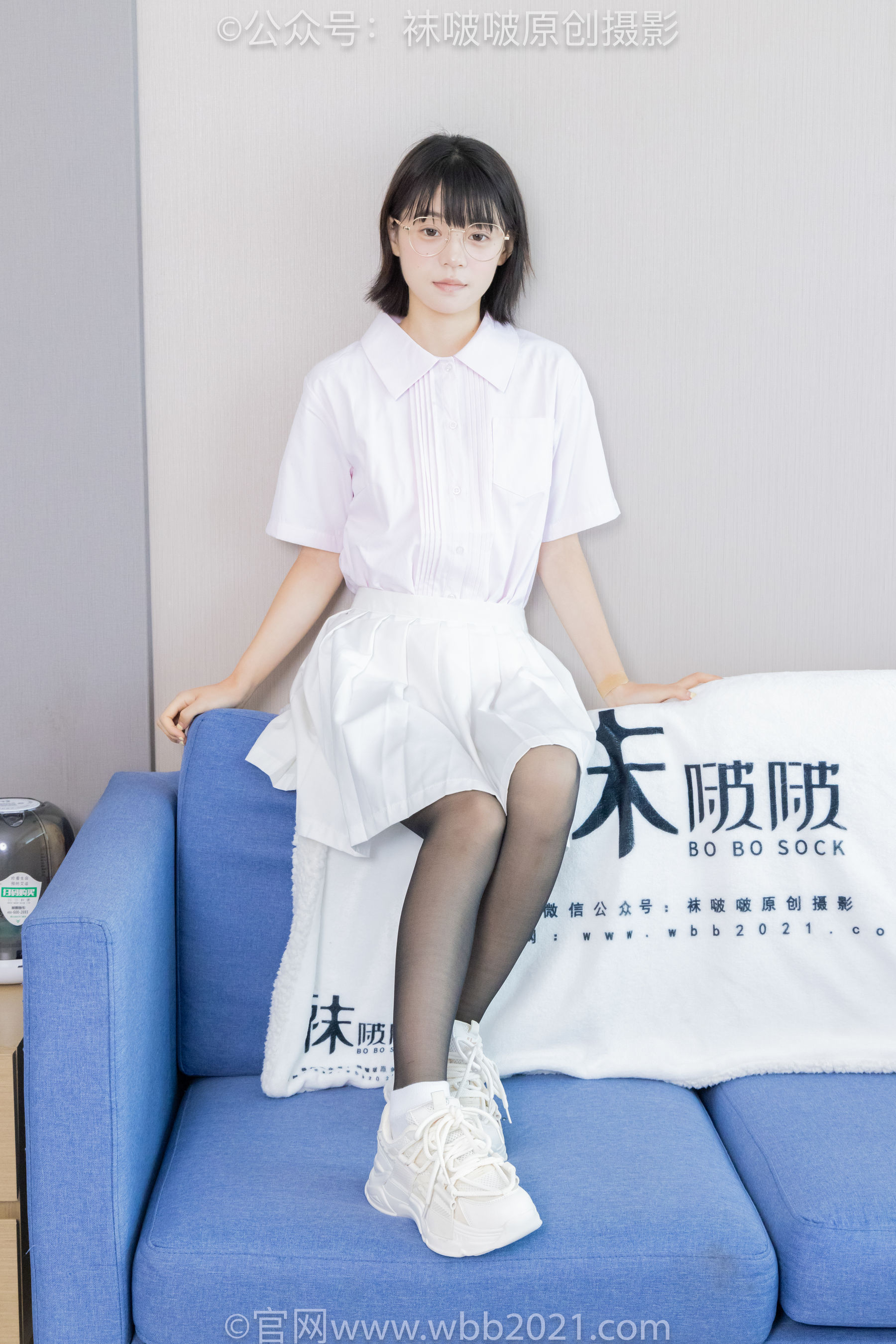 BoBoSocks袜啵啵 No.449 糯米 运动鞋、白棉袜、黑丝/(148P)