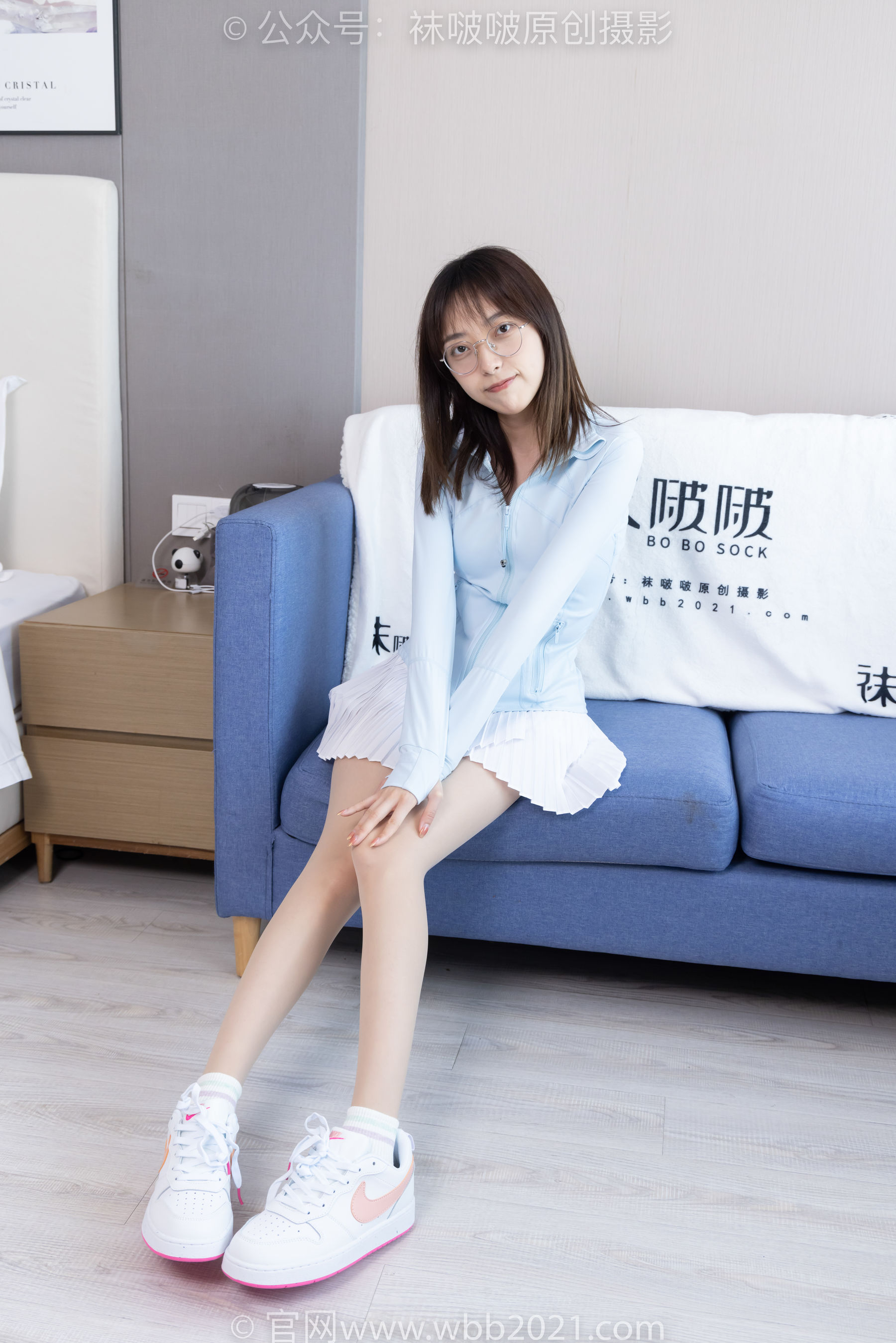 BoBoSocks袜啵啵 No.454 稚予 -白棉袜、肉丝、板鞋/(150P)