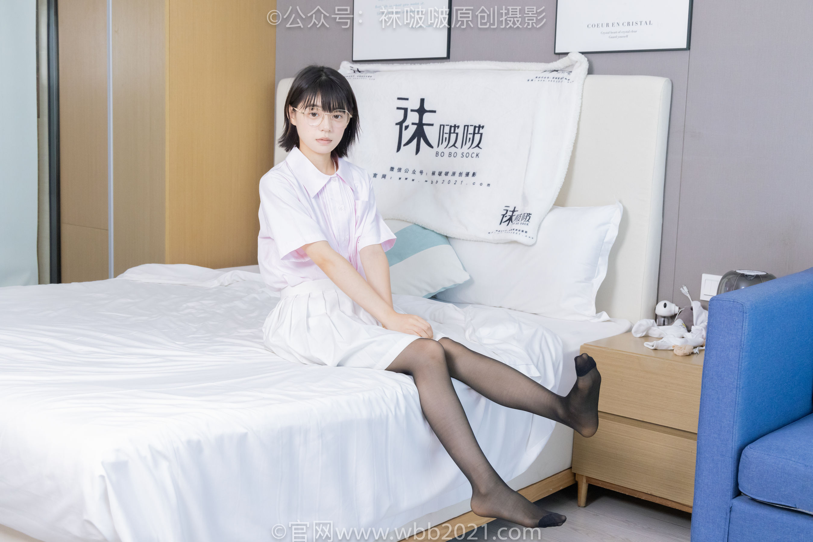 BoBoSocks袜啵啵 No.449 糯米 运动鞋、白棉袜、黑丝/(148P)