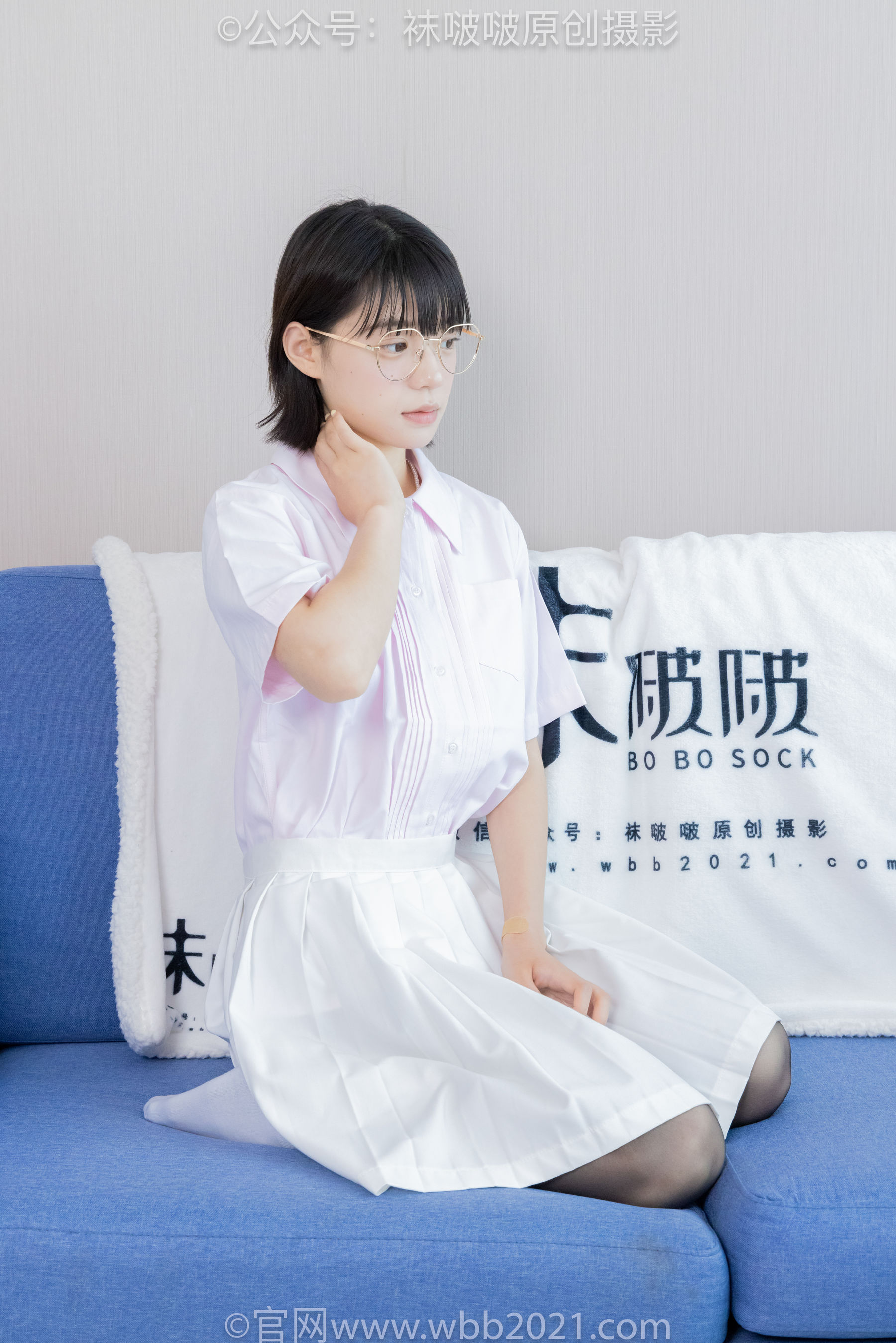 BoBoSocks袜啵啵 No.449 糯米 运动鞋、白棉袜、黑丝/(148P)