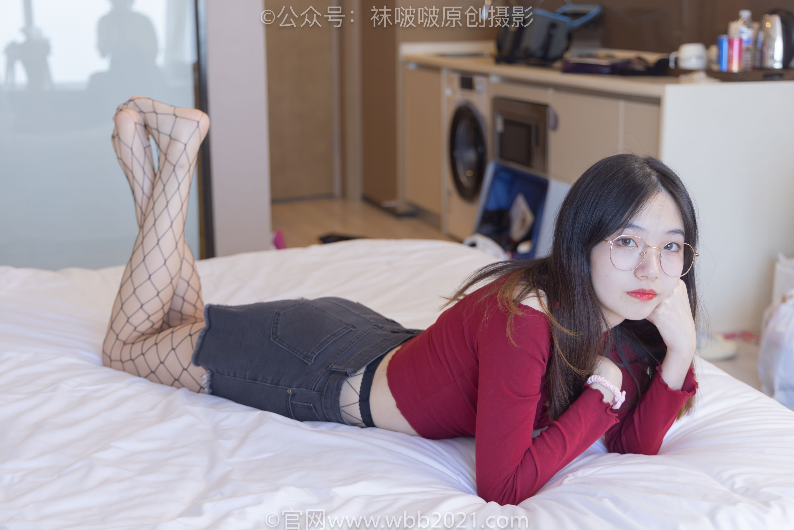 BoBoSocks袜啵啵 No.453 小甜豆 -帆布鞋、黑色渔网袜/(141P)