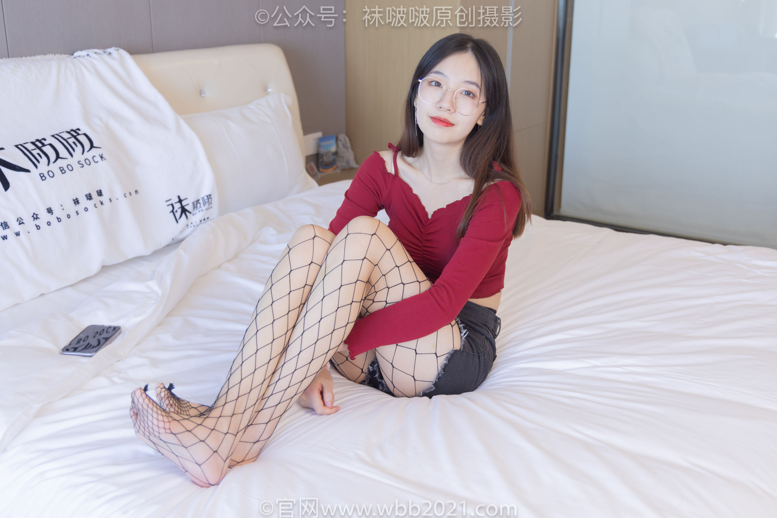 BoBoSocks袜啵啵 No.453 小甜豆 -帆布鞋、黑色渔网袜/(141P)