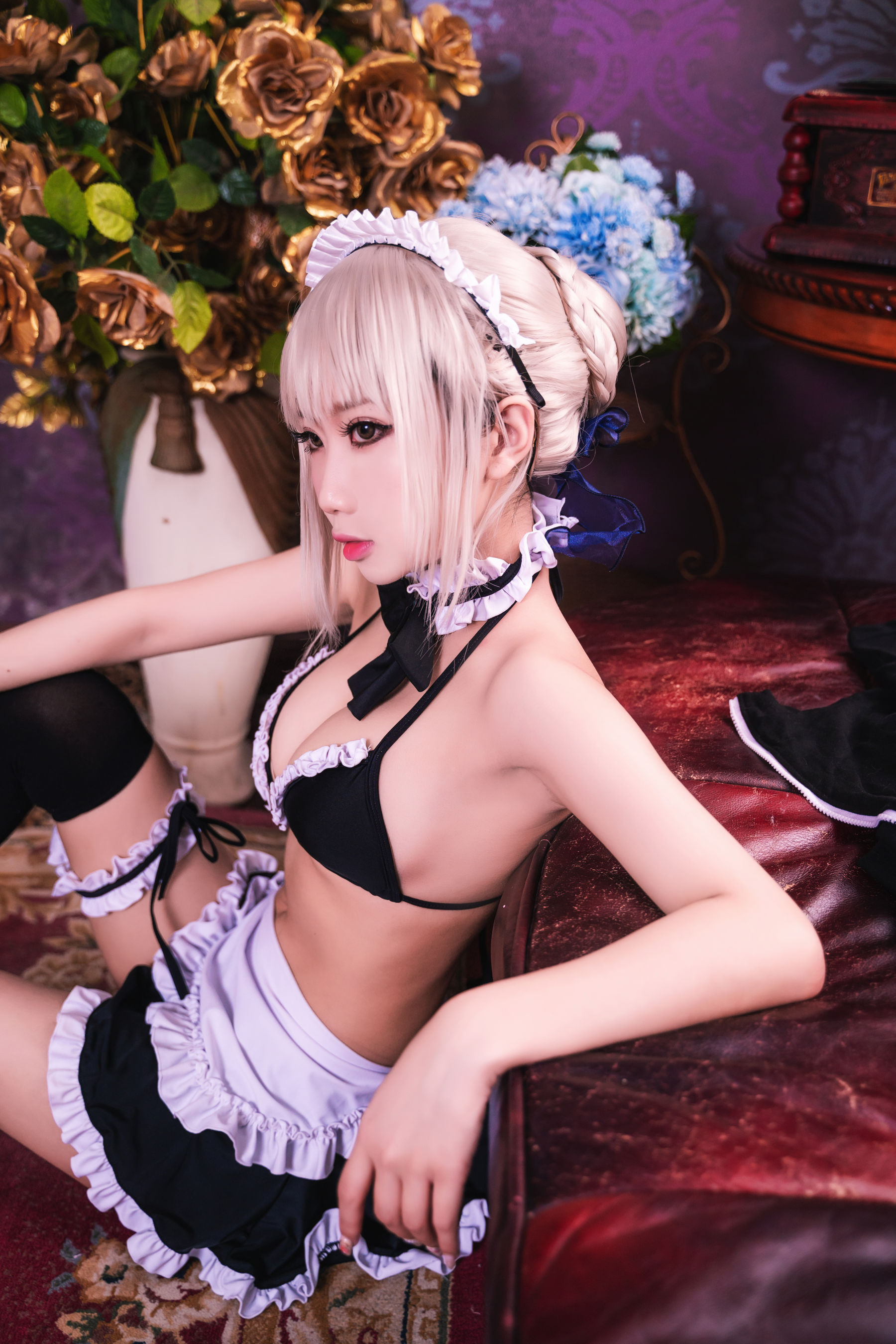 白嫩美少女 鬼畜瑶 - 黑呆女仆 (不知火舞)/(26P)