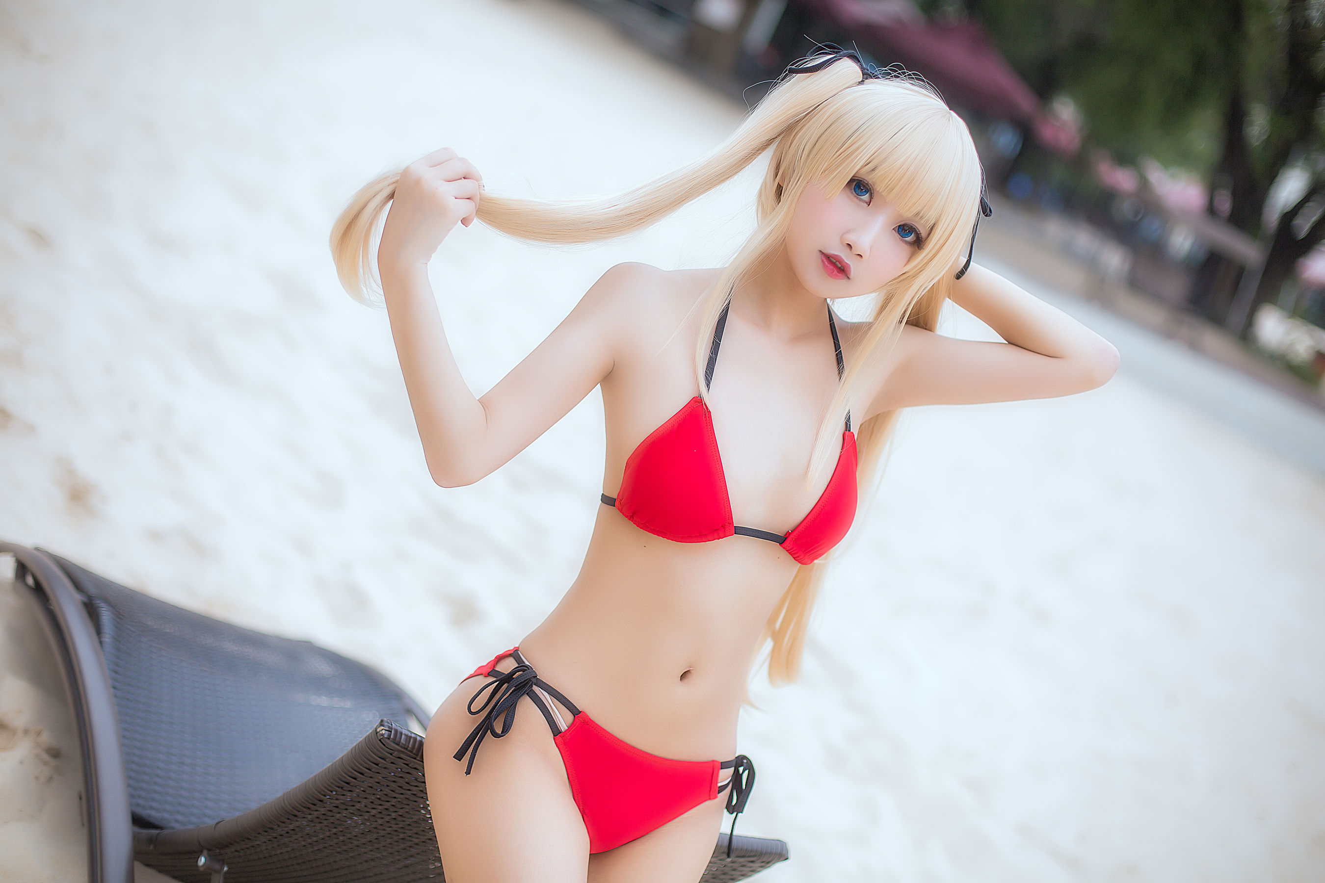 白嫩美少女 鬼畜瑶 - 水着/(15P)