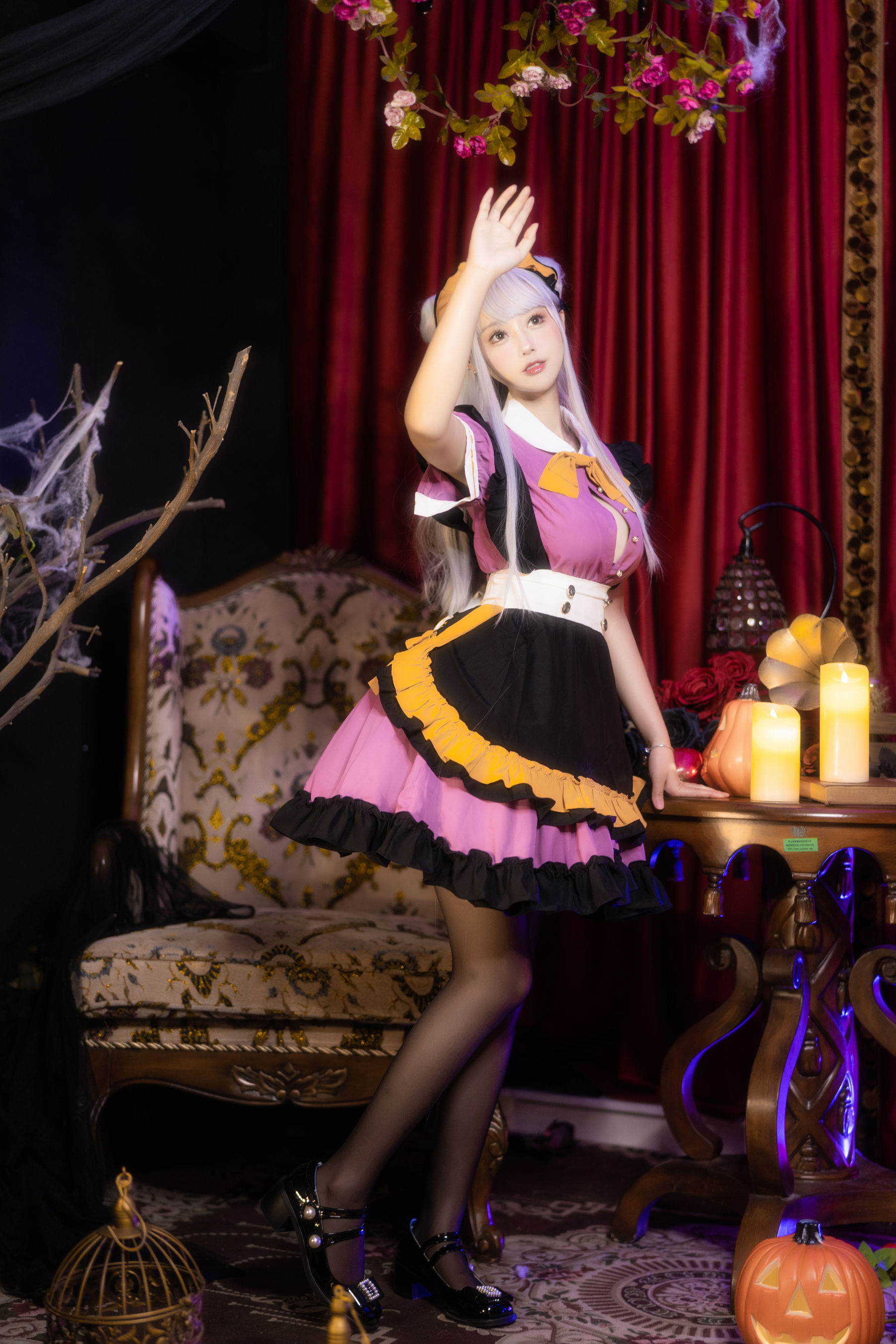 羽生三未 图集 - 万圣黑丝女仆/(37P)