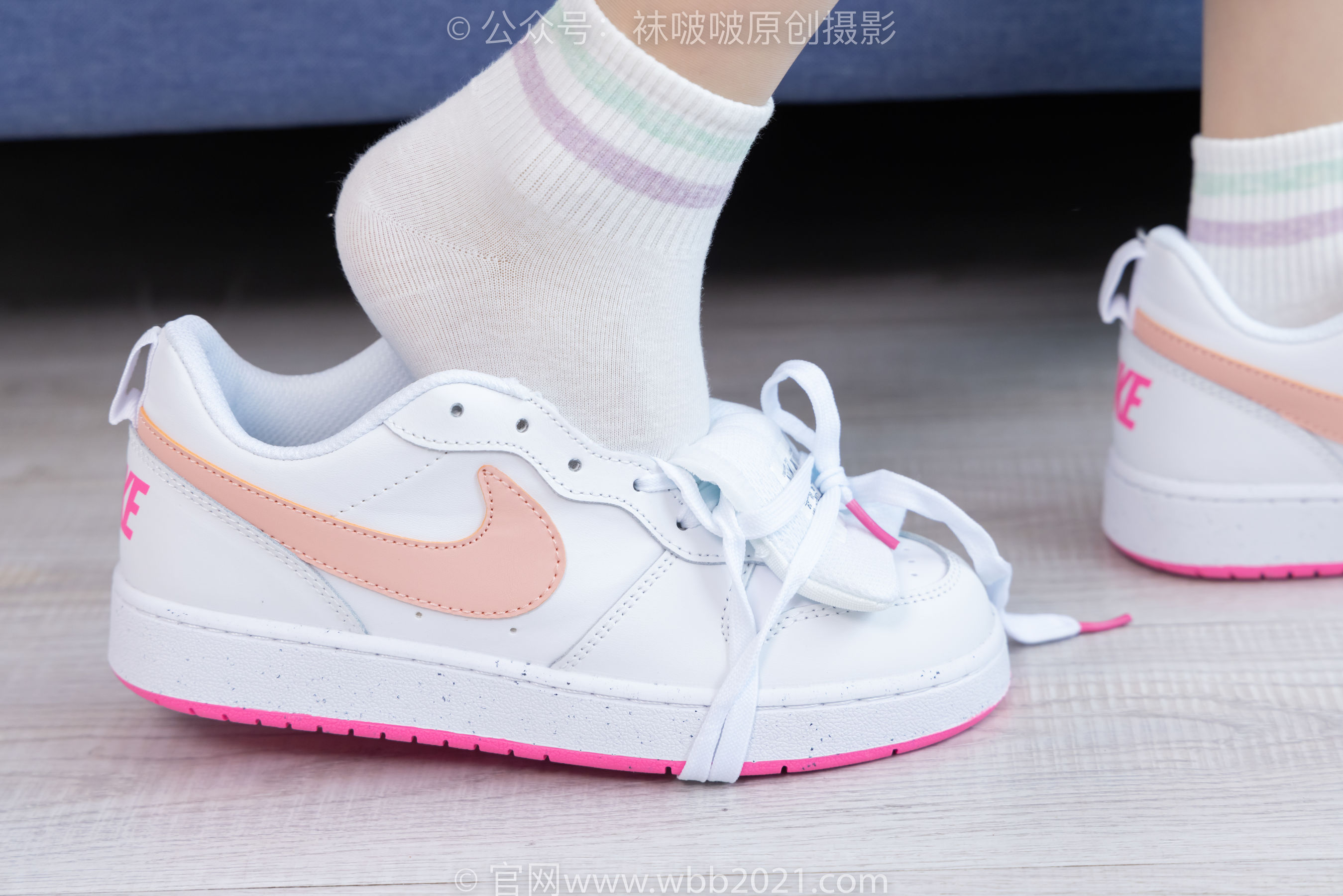 BoBoSocks袜啵啵 No.454 稚予 -白棉袜、肉丝、板鞋/(150P)