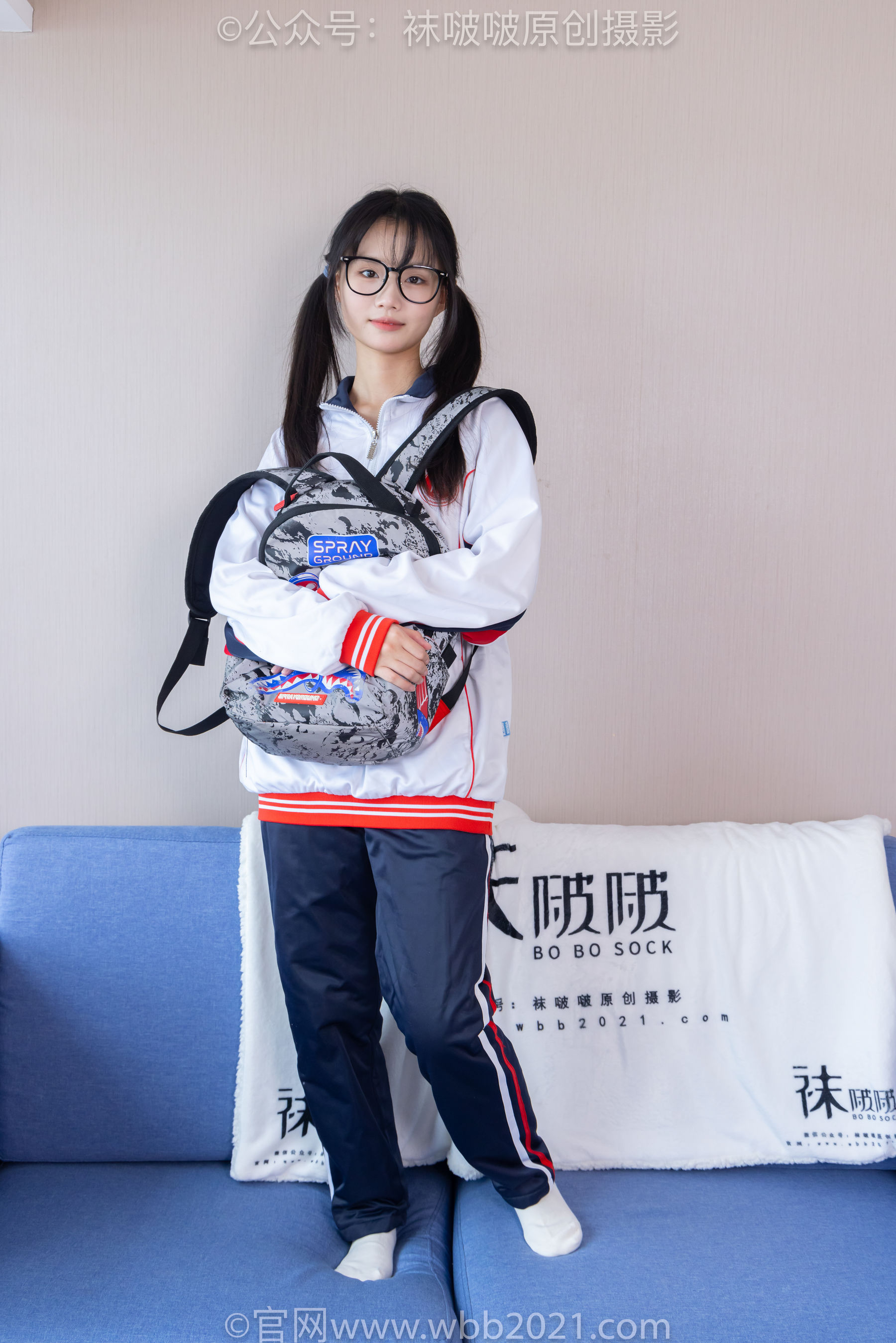 BoBoSocks袜啵啵 No.458 甜甜圈 -板鞋、白棉袜、肉丝、校服裤里丝/(150P)