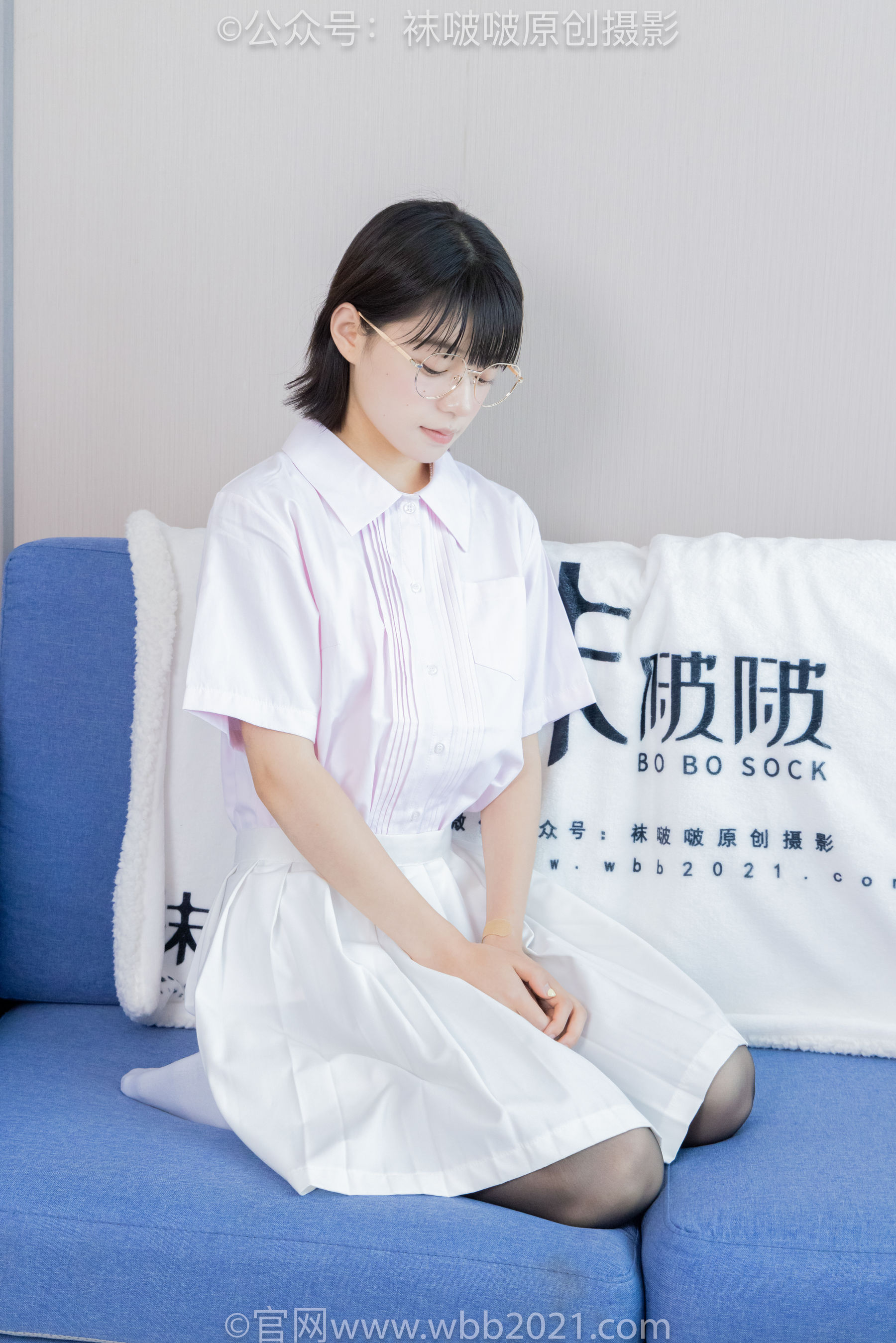 BoBoSocks袜啵啵 No.449 糯米 运动鞋、白棉袜、黑丝/(148P)