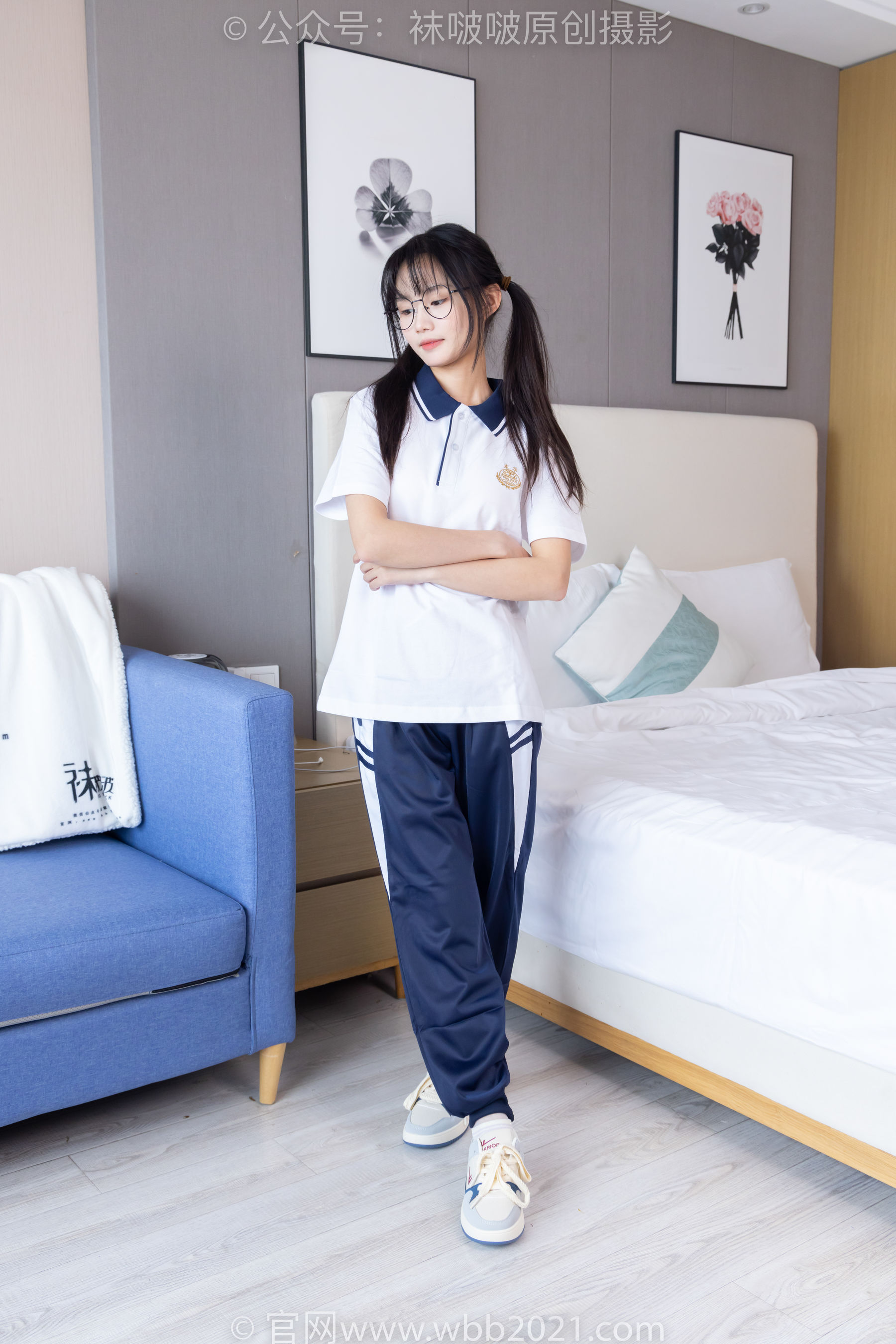 BoBoSocks袜啵啵 No.446 甜甜圈 板鞋、白棉袜、白丝、校服裤里丝/(150P)