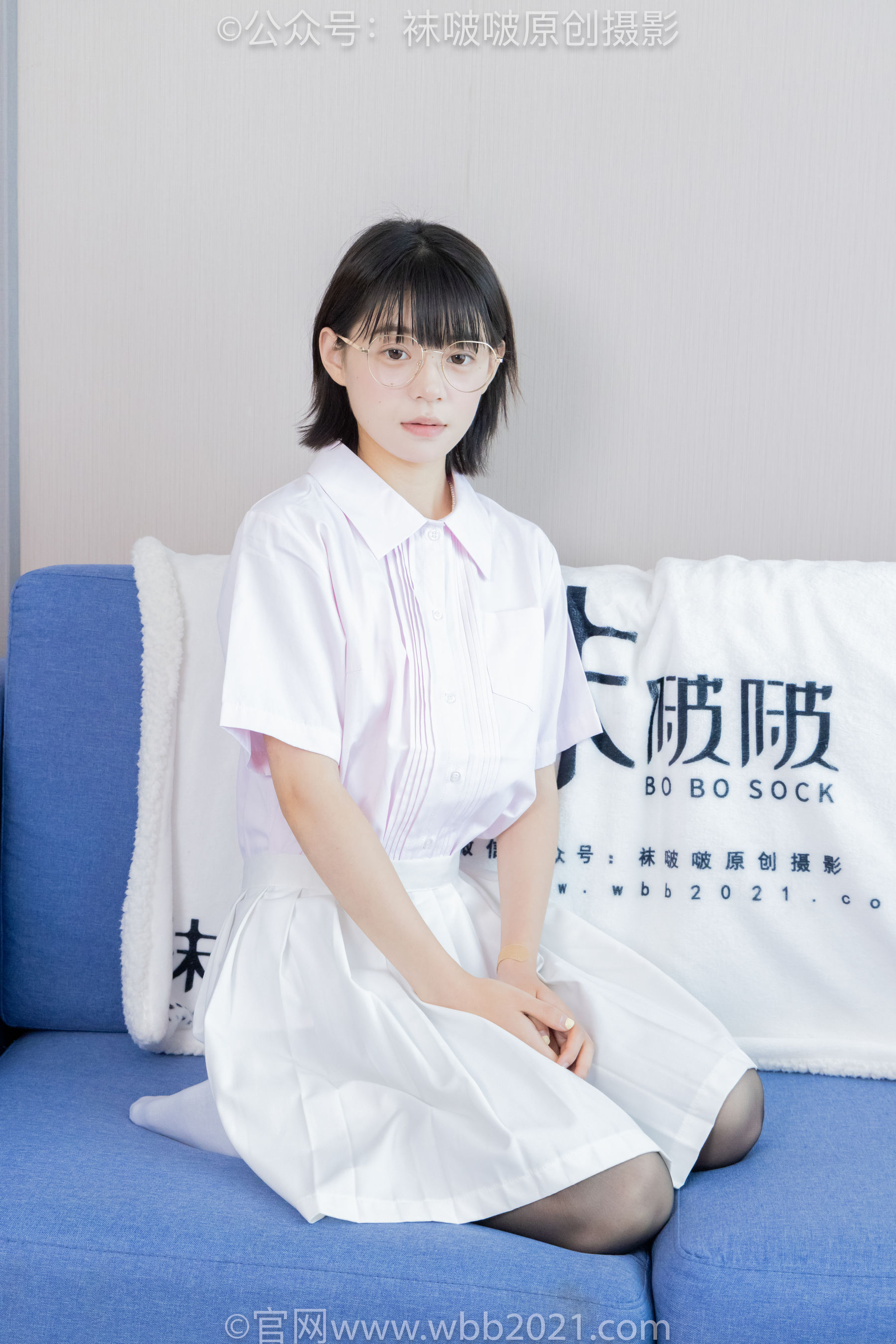 BoBoSocks袜啵啵 No.449 糯米 运动鞋、白棉袜、黑丝/(148P)