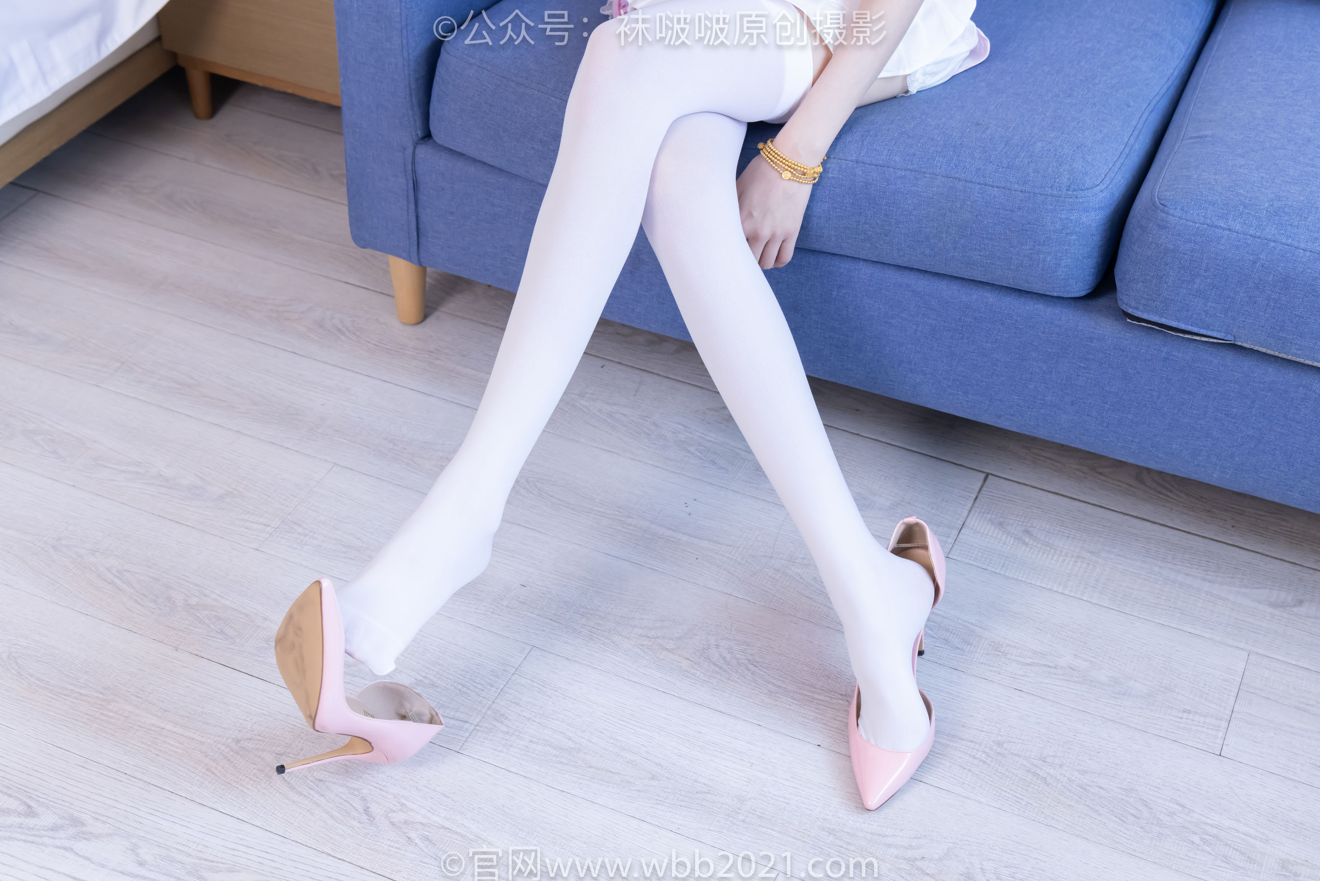 BoBoSocks袜啵啵 No.451 稚予 -旗袍、高跟鞋、白色过膝厚白丝/(145P)