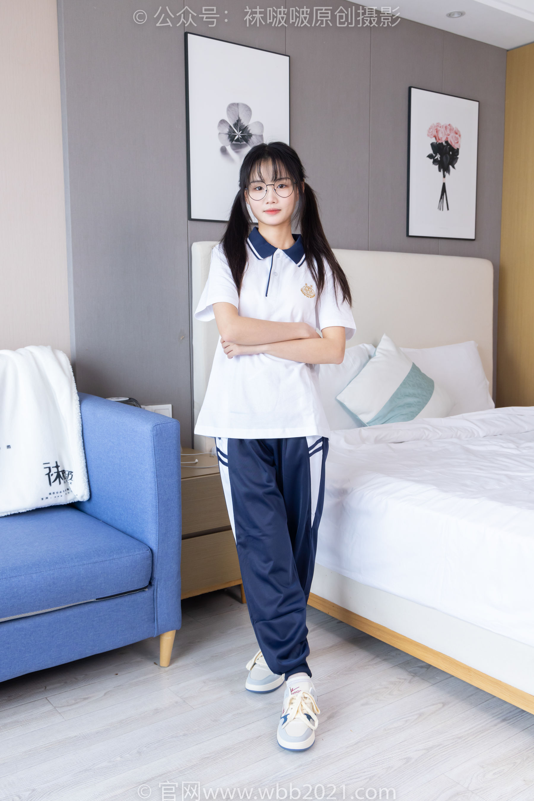 BoBoSocks袜啵啵 No.446 甜甜圈 板鞋、白棉袜、白丝、校服裤里丝/(150P)