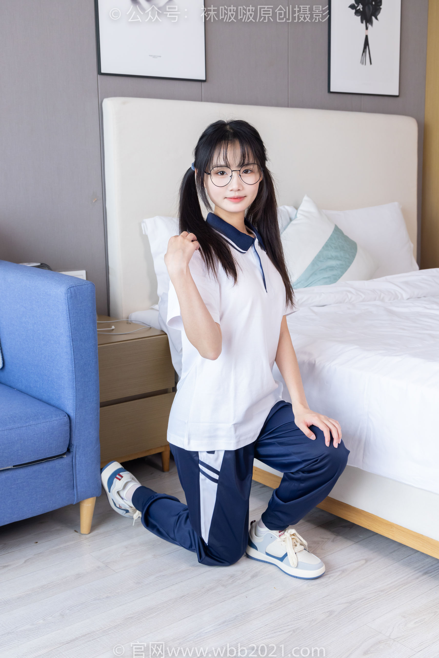 BoBoSocks袜啵啵 No.446 甜甜圈 板鞋、白棉袜、白丝、校服裤里丝/(150P)