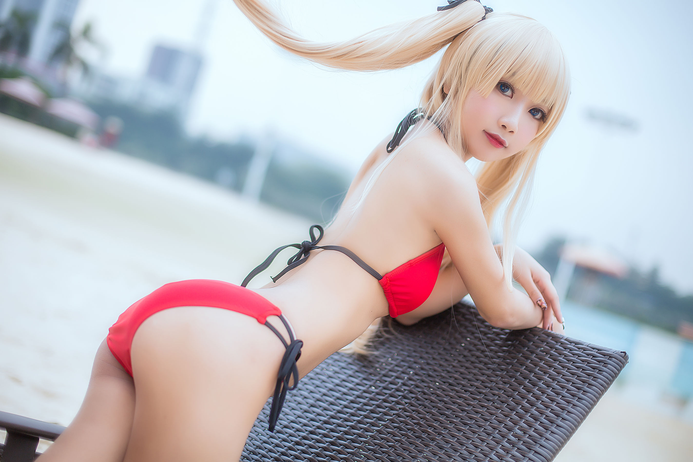 白嫩美少女 鬼畜瑶 - 水着/(15P)