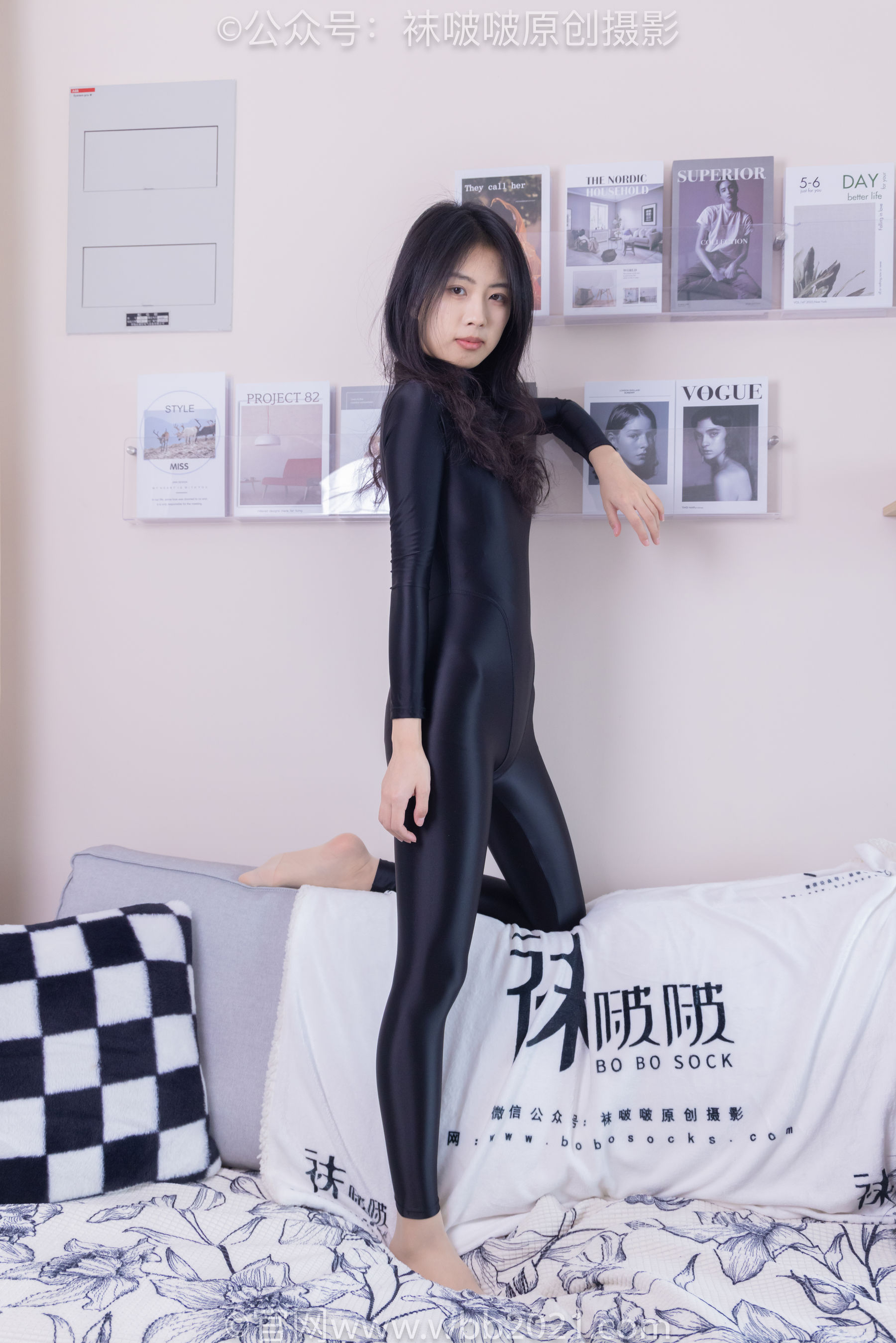 BoBoSocks袜啵啵 No.448 奶油 高跟长靴、肉丝、连体泳衣裤里丝/(209P)