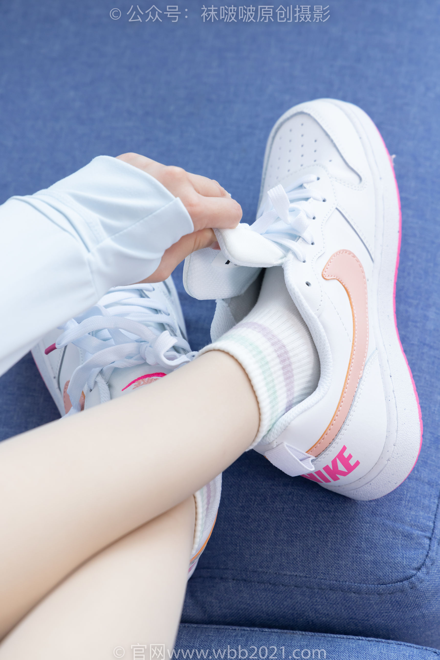 BoBoSocks袜啵啵 No.454 稚予 -白棉袜、肉丝、板鞋/(150P)