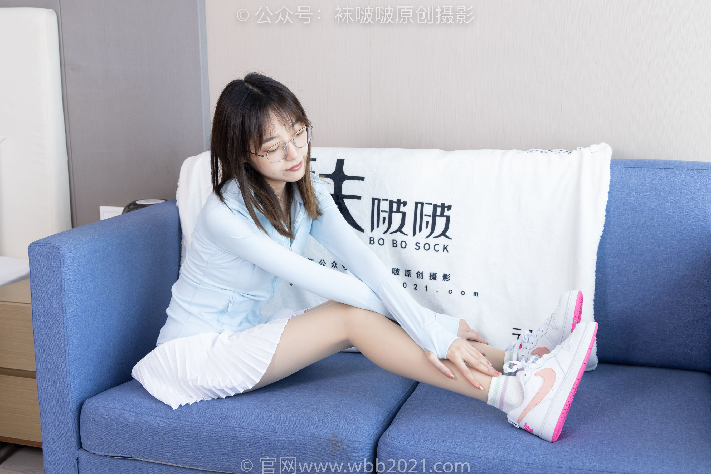 BoBoSocks袜啵啵 No.454 稚予 -白棉袜、肉丝、板鞋/(150P)