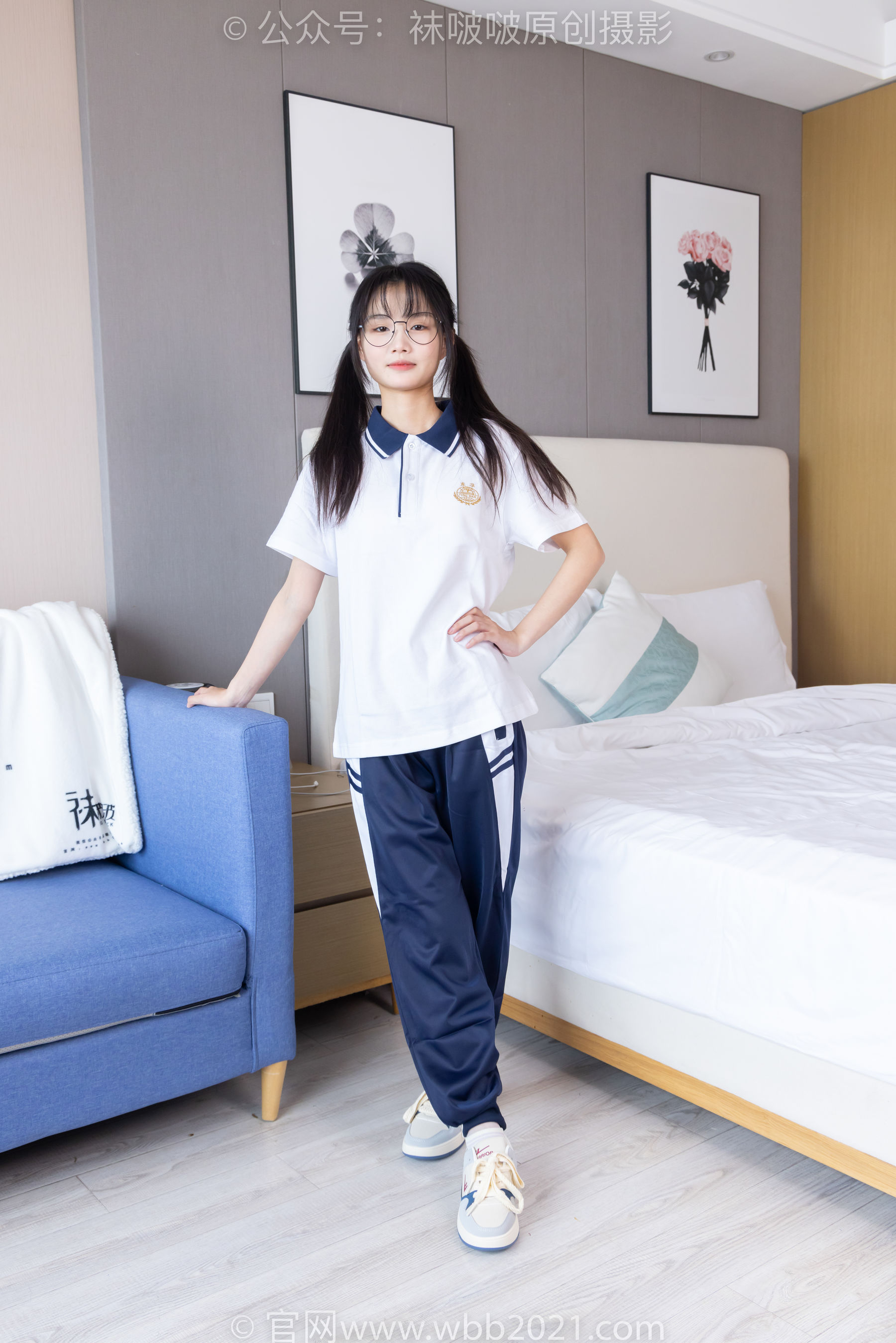 BoBoSocks袜啵啵 No.446 甜甜圈 板鞋、白棉袜、白丝、校服裤里丝/(150P)