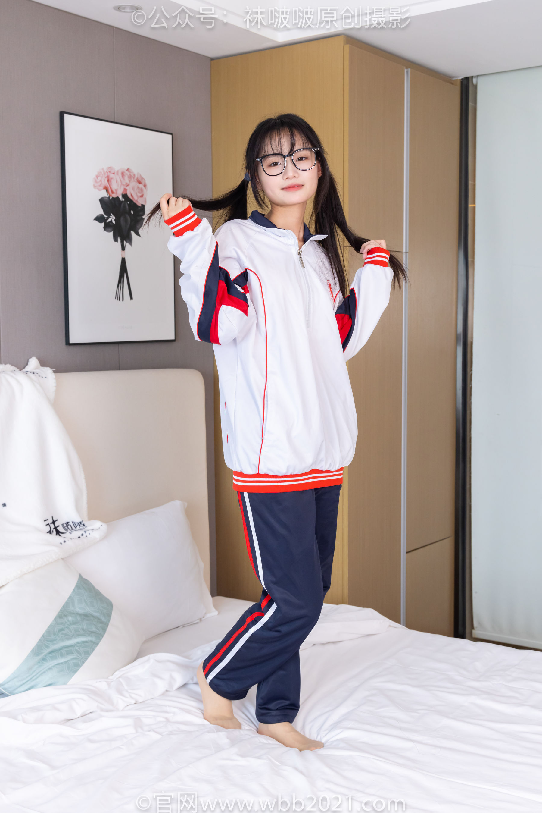 BoBoSocks袜啵啵 No.458 甜甜圈 -板鞋、白棉袜、肉丝、校服裤里丝/(150P)