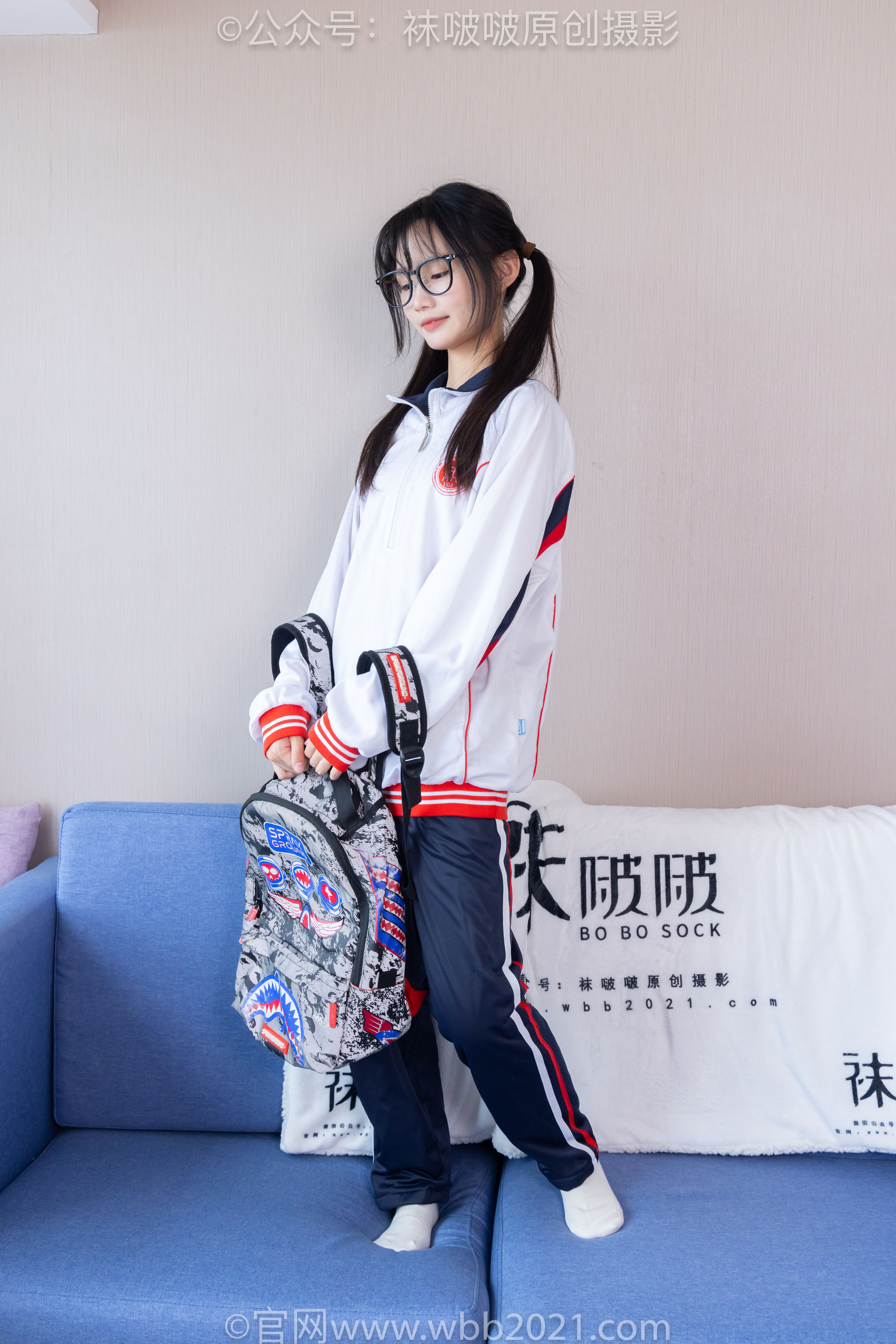 BoBoSocks袜啵啵 No.458 甜甜圈 -板鞋、白棉袜、肉丝、校服裤里丝/(150P)