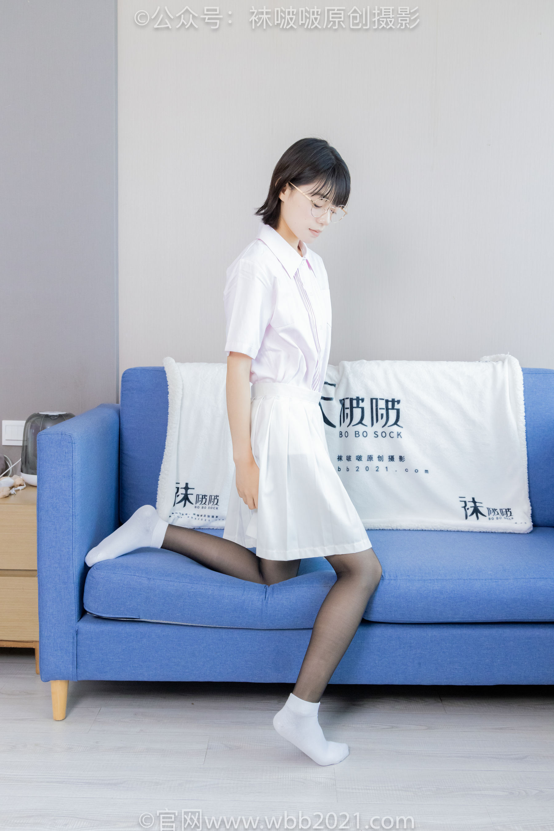 BoBoSocks袜啵啵 No.449 糯米 运动鞋、白棉袜、黑丝/(148P)