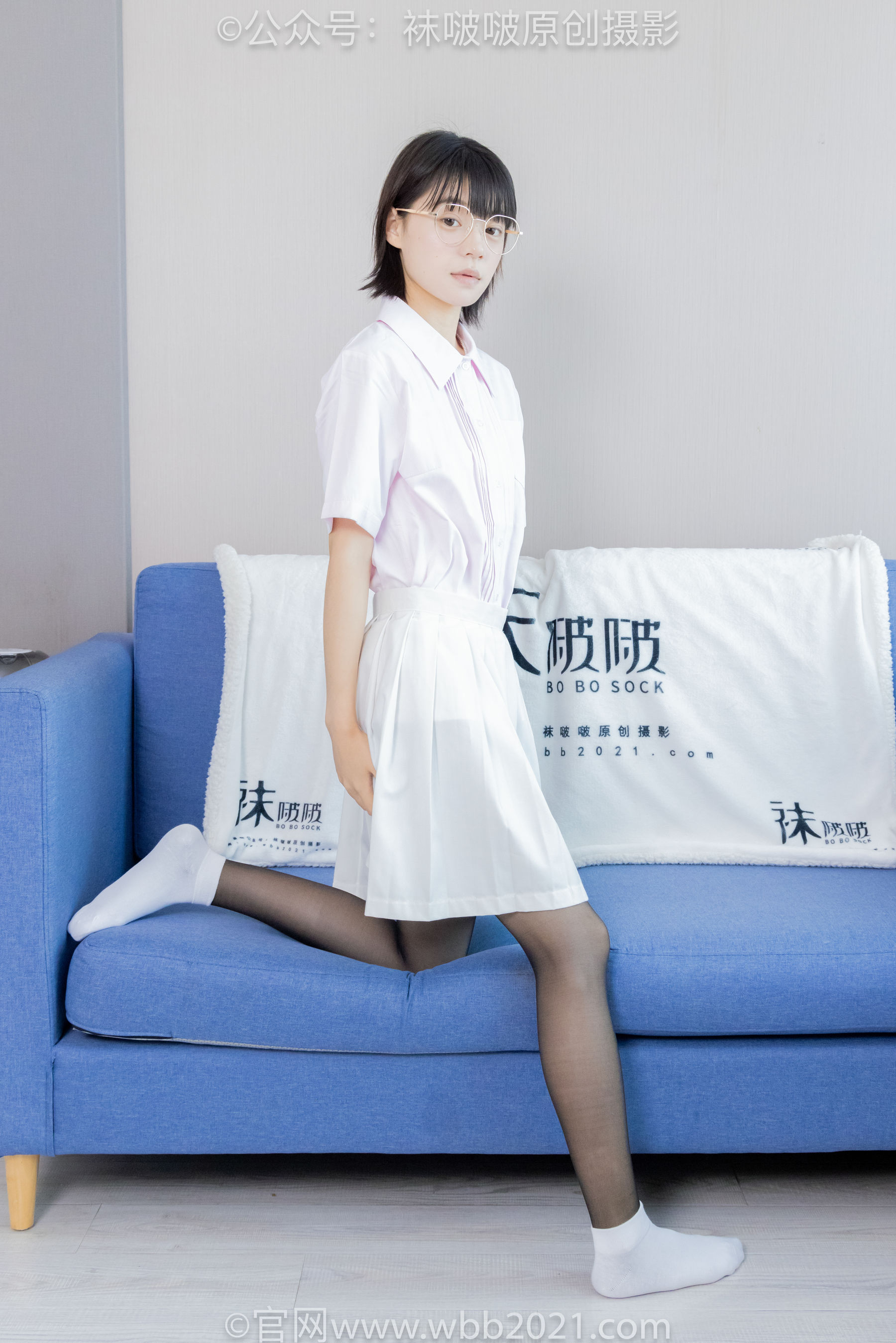 BoBoSocks袜啵啵 No.449 糯米 运动鞋、白棉袜、黑丝/(148P)