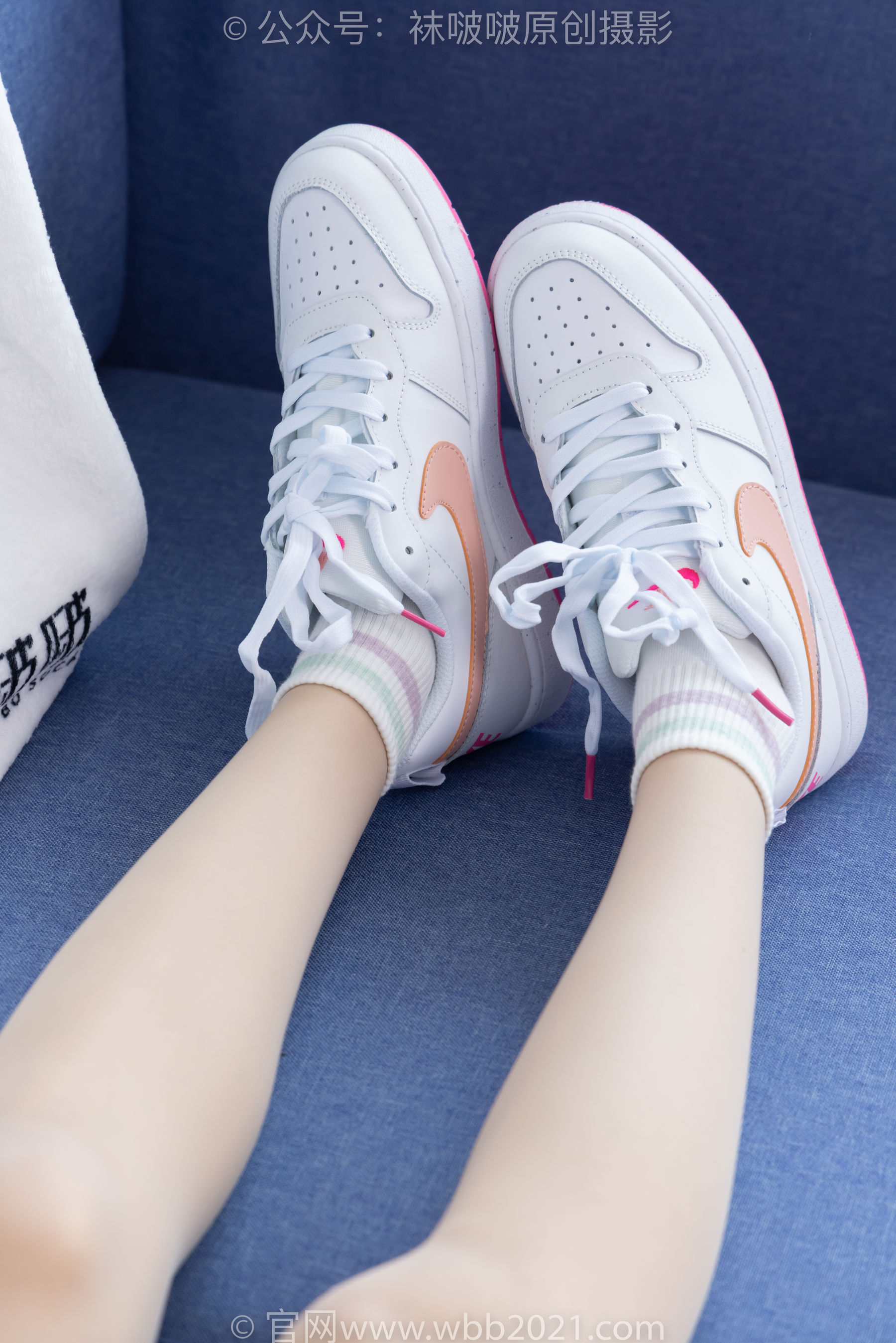 BoBoSocks袜啵啵 No.454 稚予 -白棉袜、肉丝、板鞋/(150P)