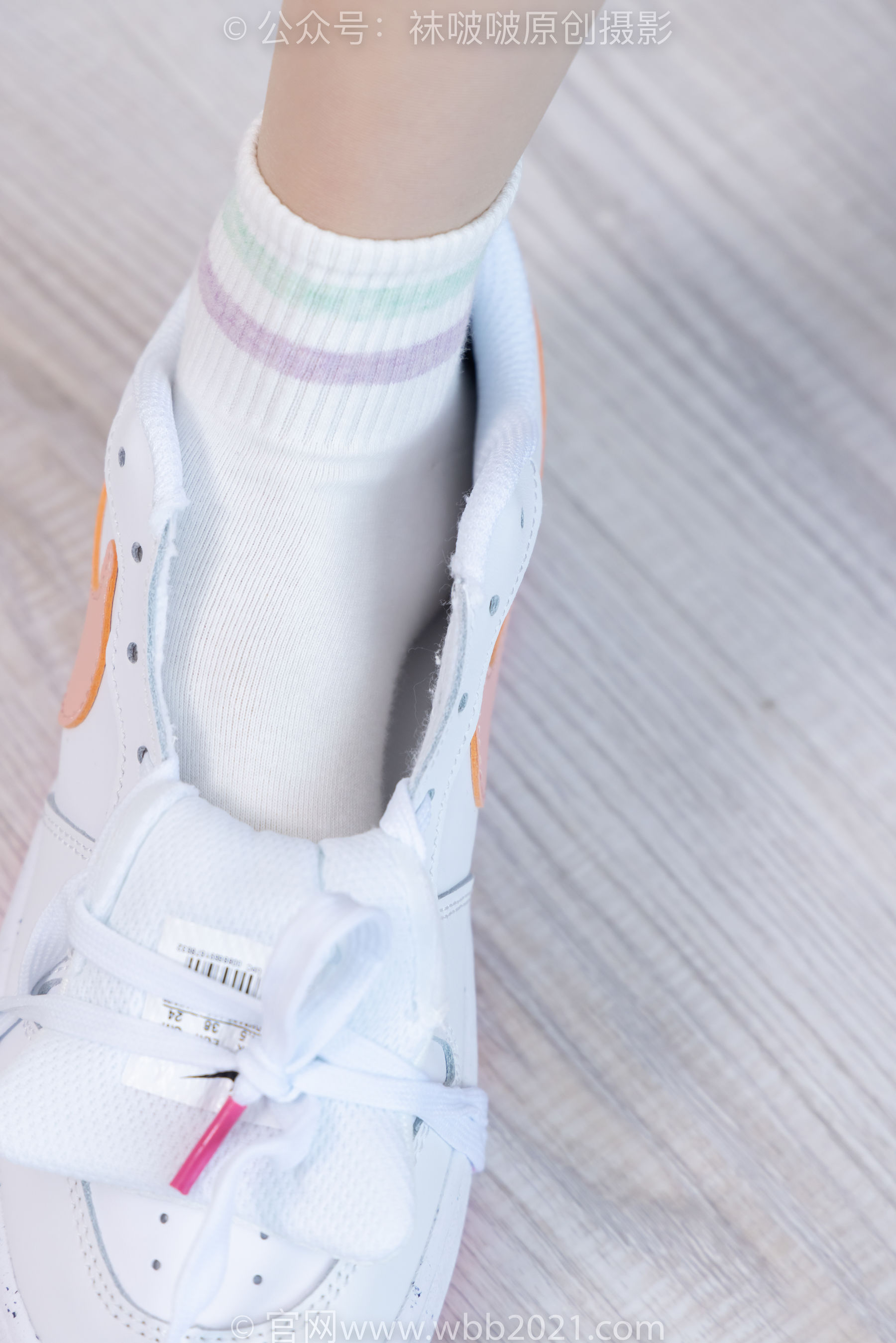 BoBoSocks袜啵啵 No.454 稚予 -白棉袜、肉丝、板鞋/(150P)