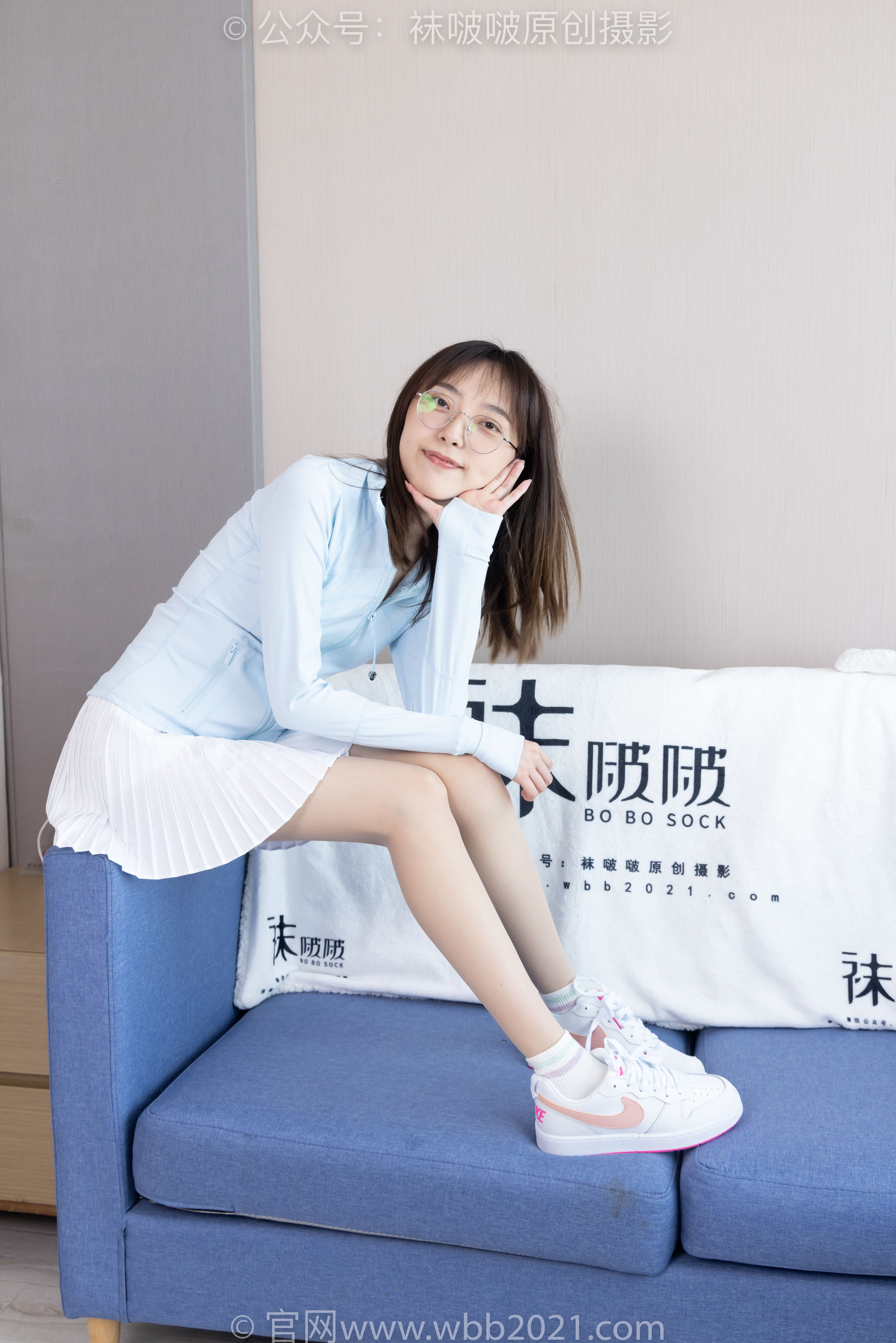 BoBoSocks袜啵啵 No.454 稚予 -白棉袜、肉丝、板鞋/(150P)