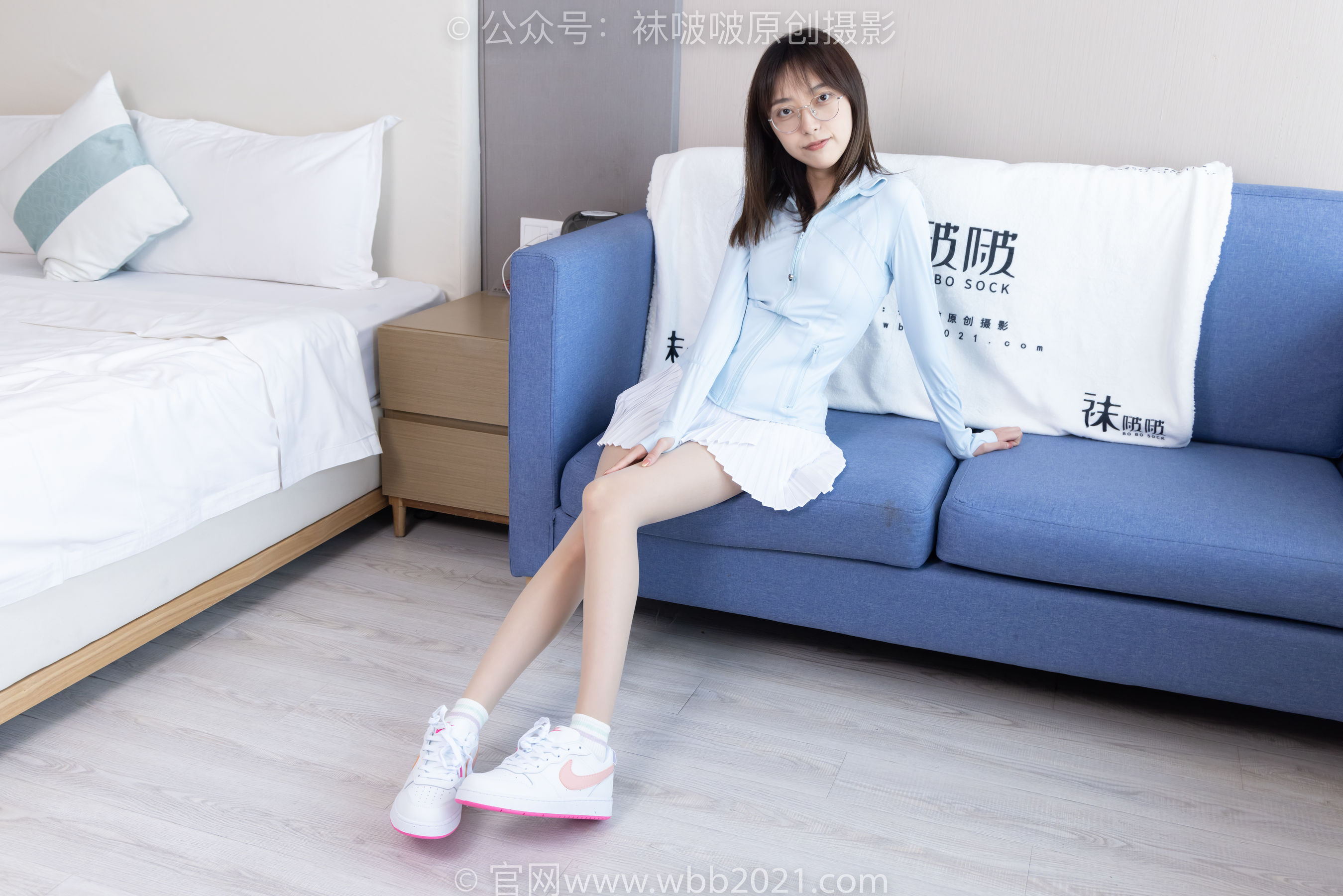 BoBoSocks袜啵啵 No.454 稚予 -白棉袜、肉丝、板鞋/(150P)